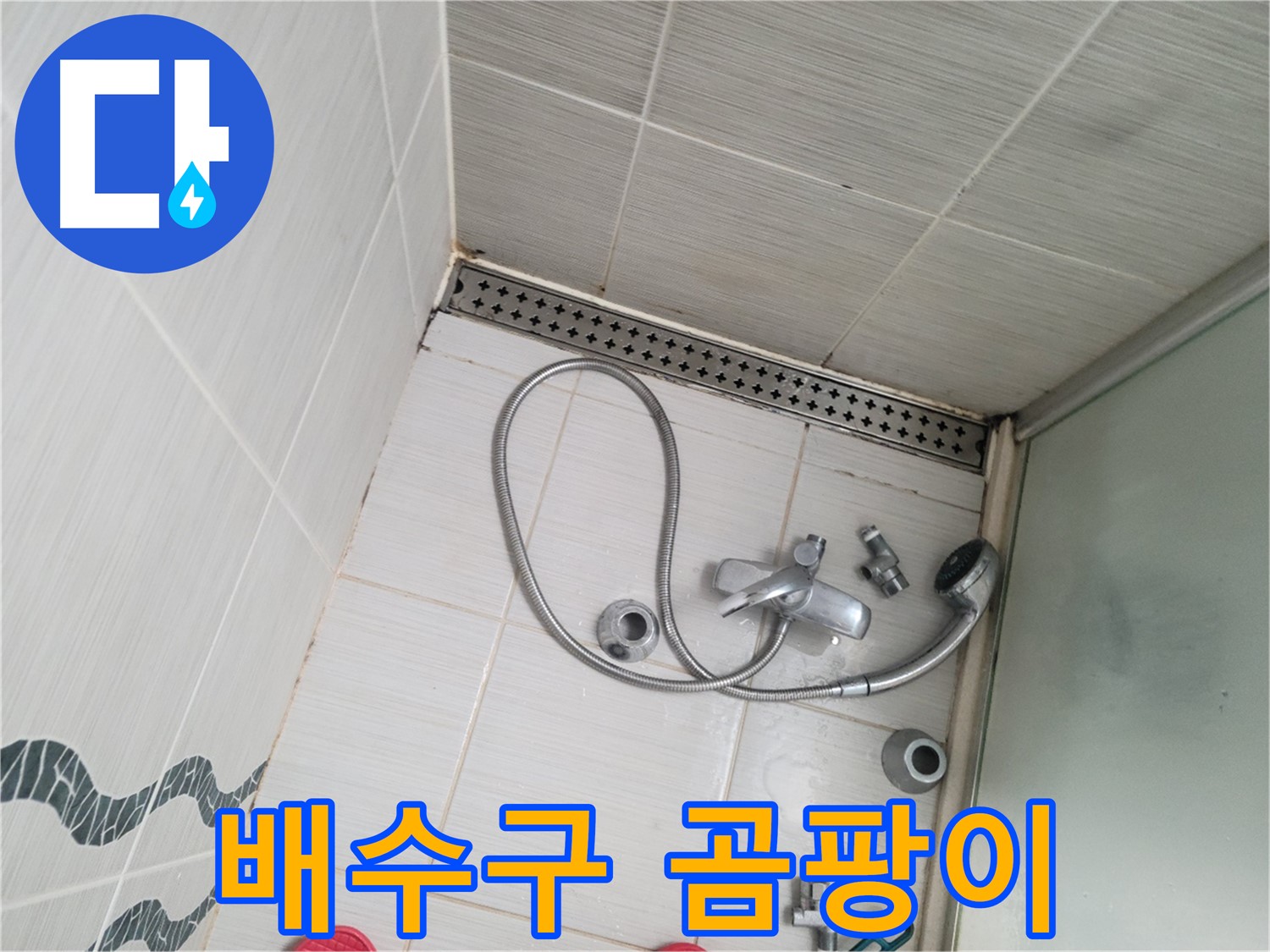 샤워기 배수구 주변 곰팡이 - 습기