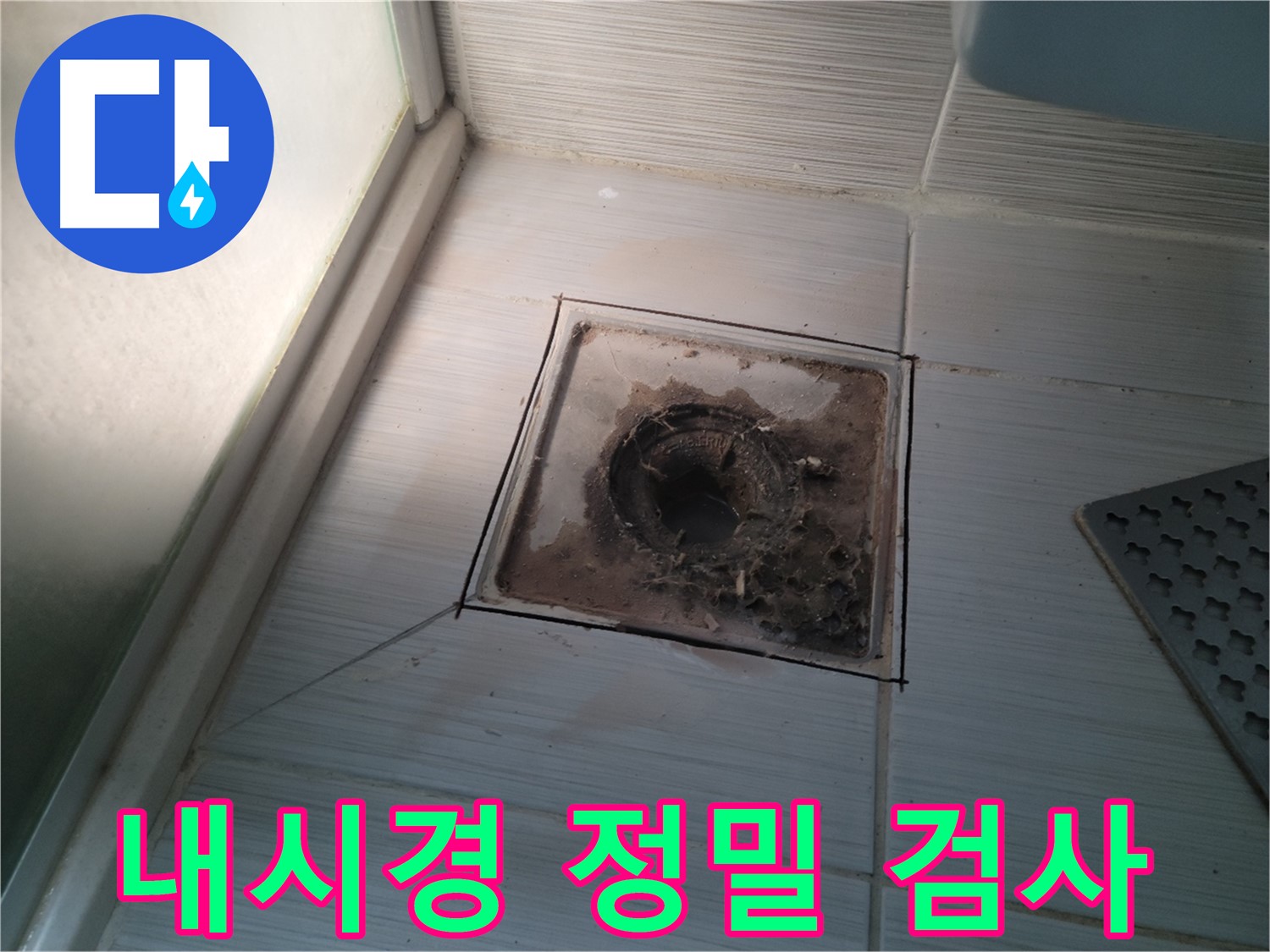신창비바패밀리 욕실 배수구 - 내시경 정밀 검사 중!