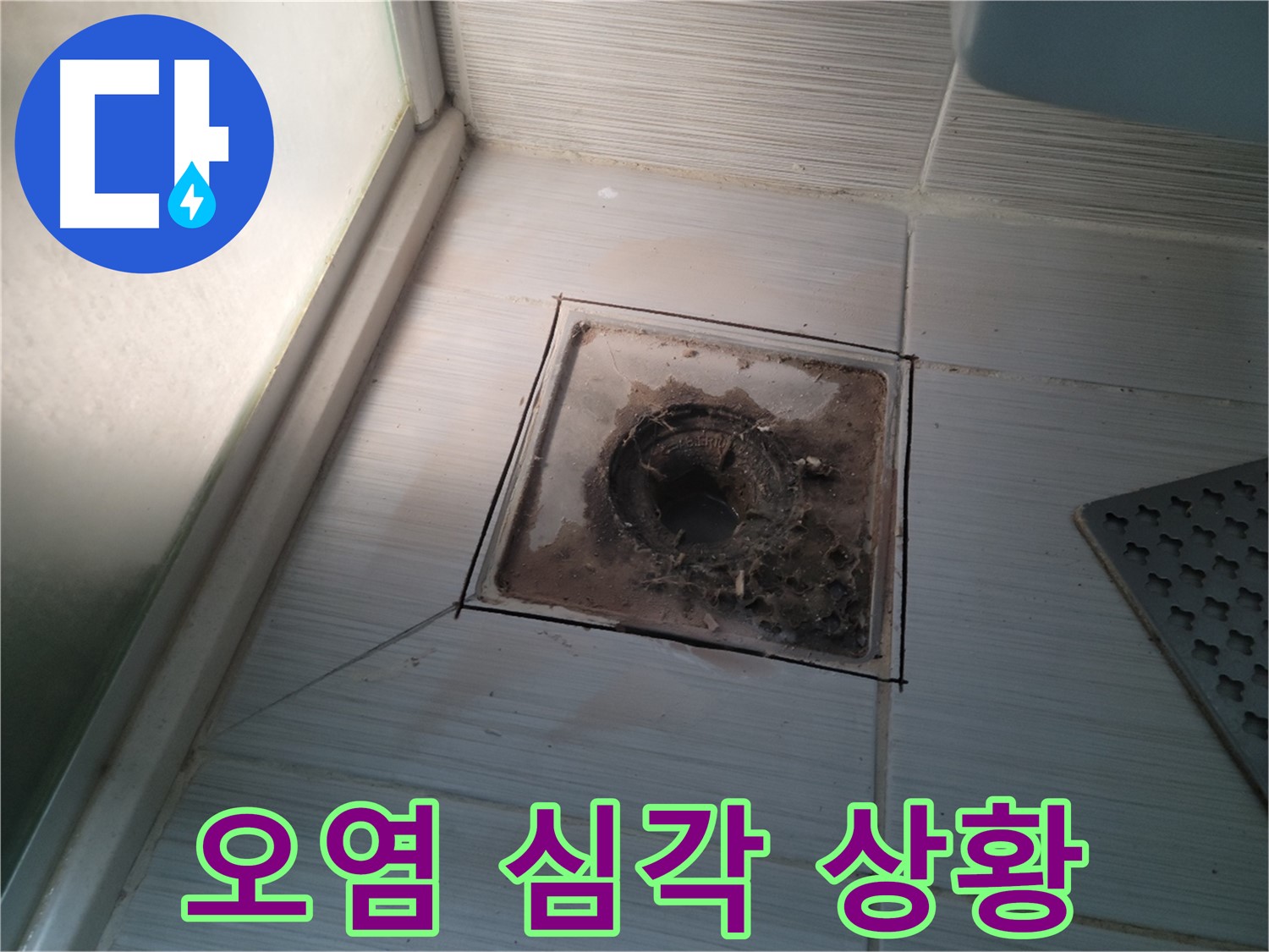 신창비바패밀리 욕실 배수구 - 오염의 심각한 상황!