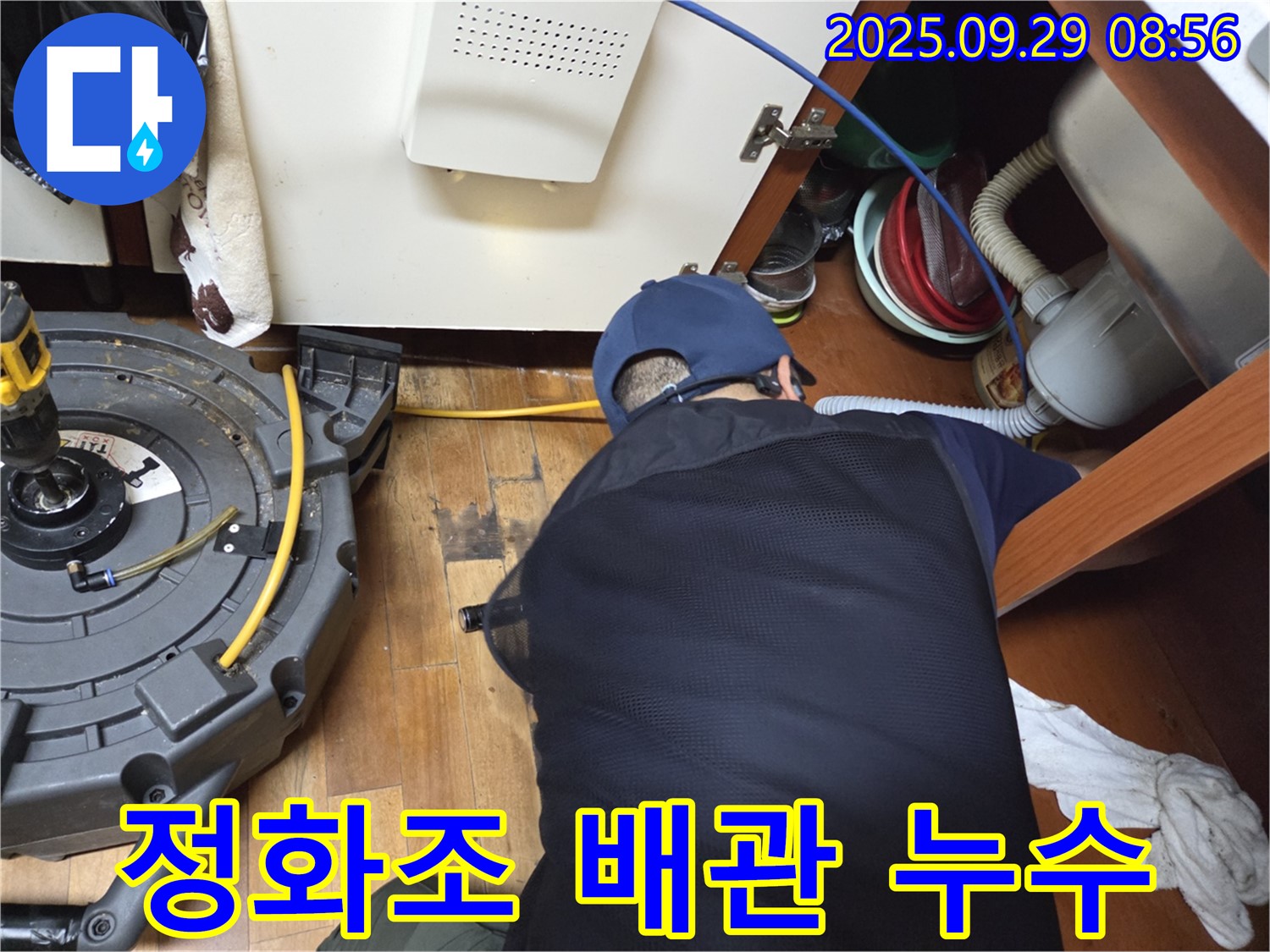 양천구 신정동 누수 - 정화조 배관 누수탐지를 위해 전문 장비를 사용하고 있습니다.
