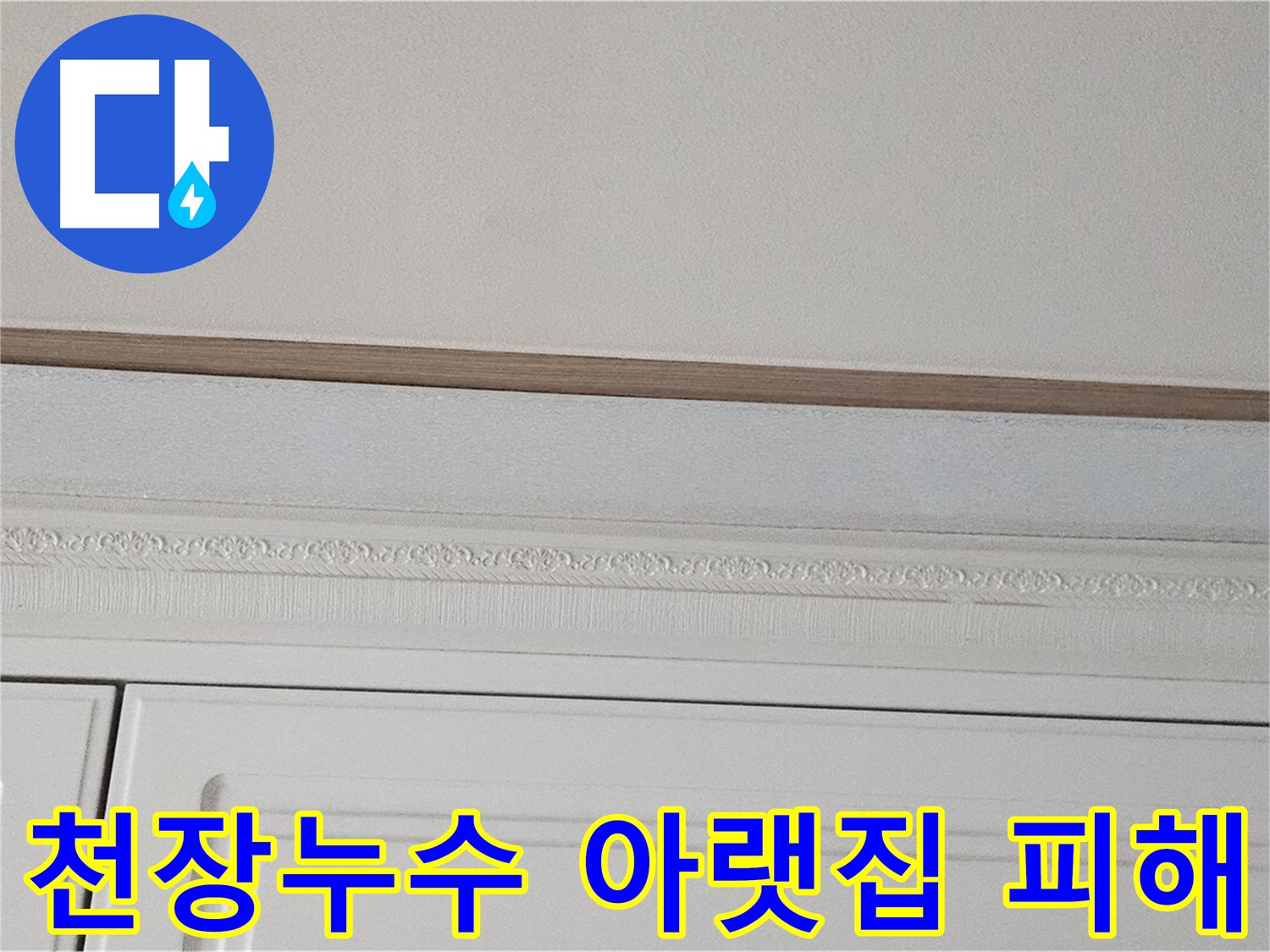 도봉구 현대시티 아파트 천장 누수 현장 - 아랫층 거실 누수 피해