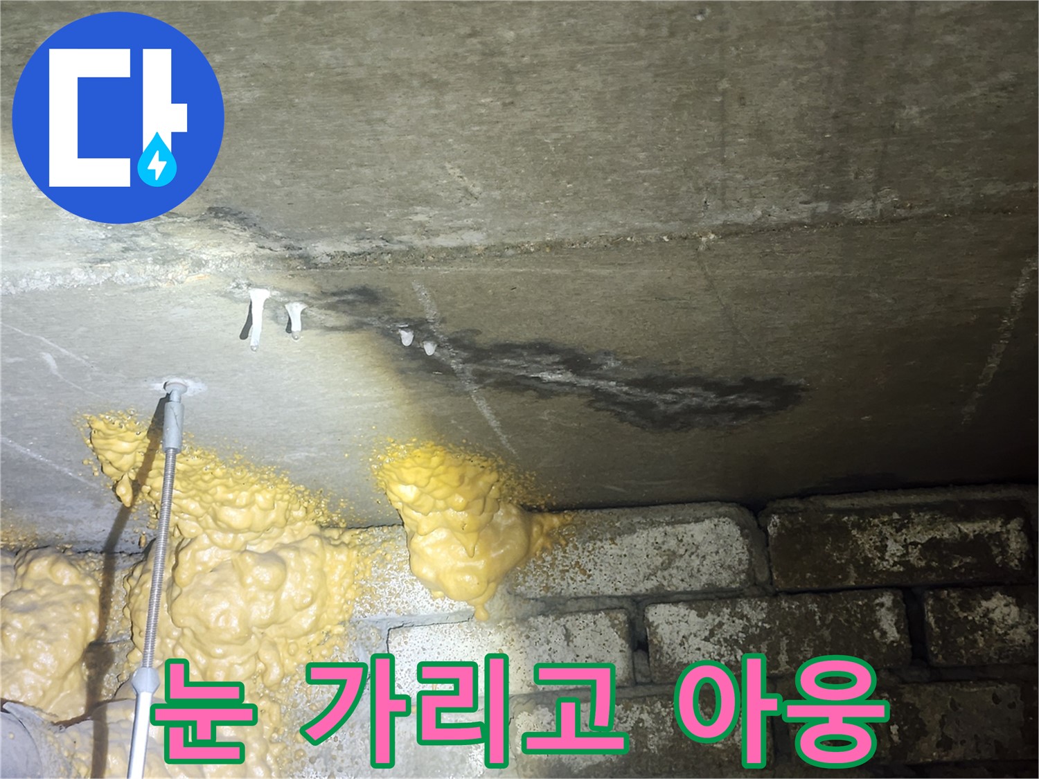 래미안 아파트 누수 - 석회수 고드름, 습기 제거만으로는 해결 불가