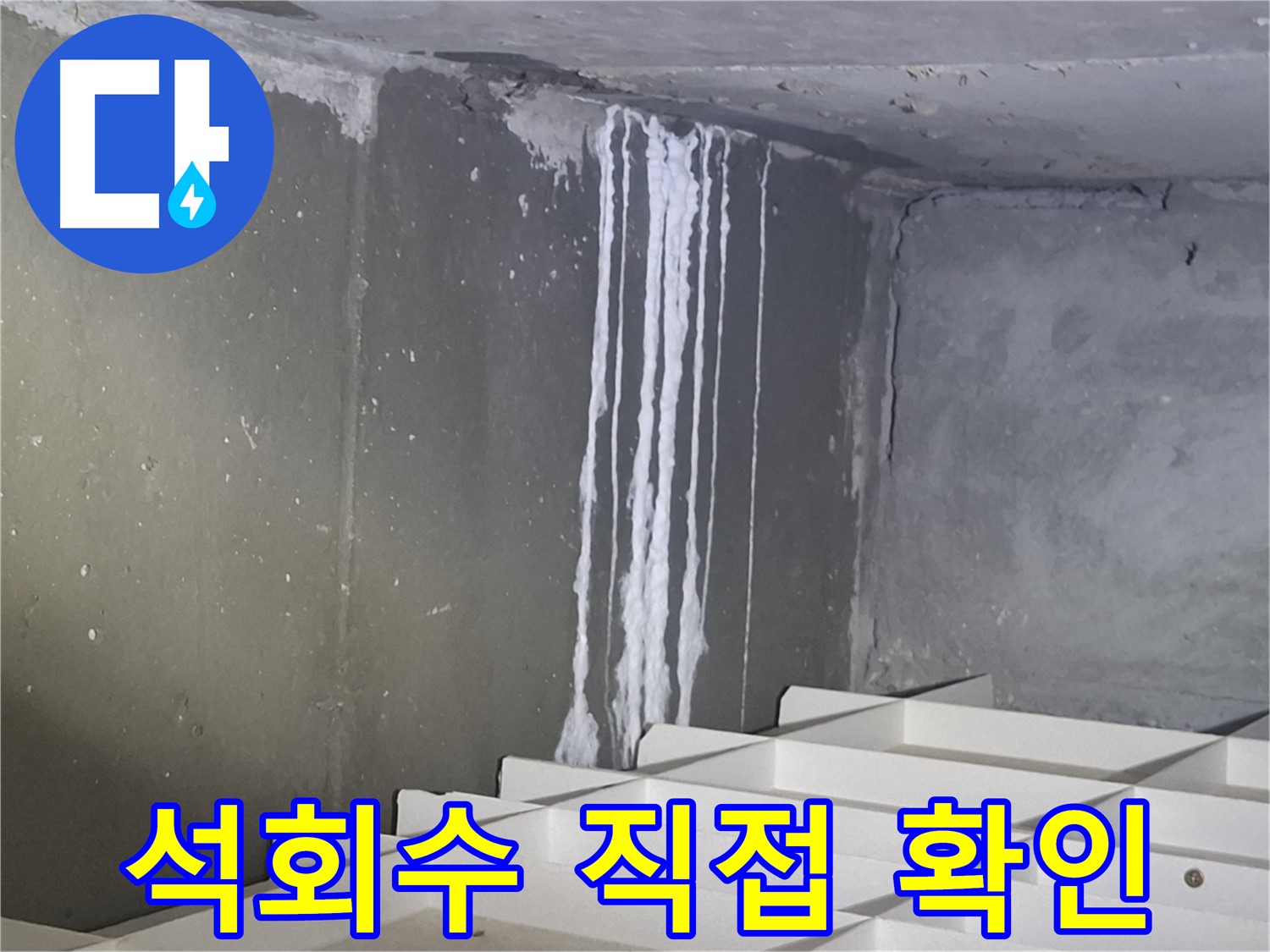 분당 삼평동 봇들마을2단지 아파트 누수 - 석회수 눈으로 직접 확인