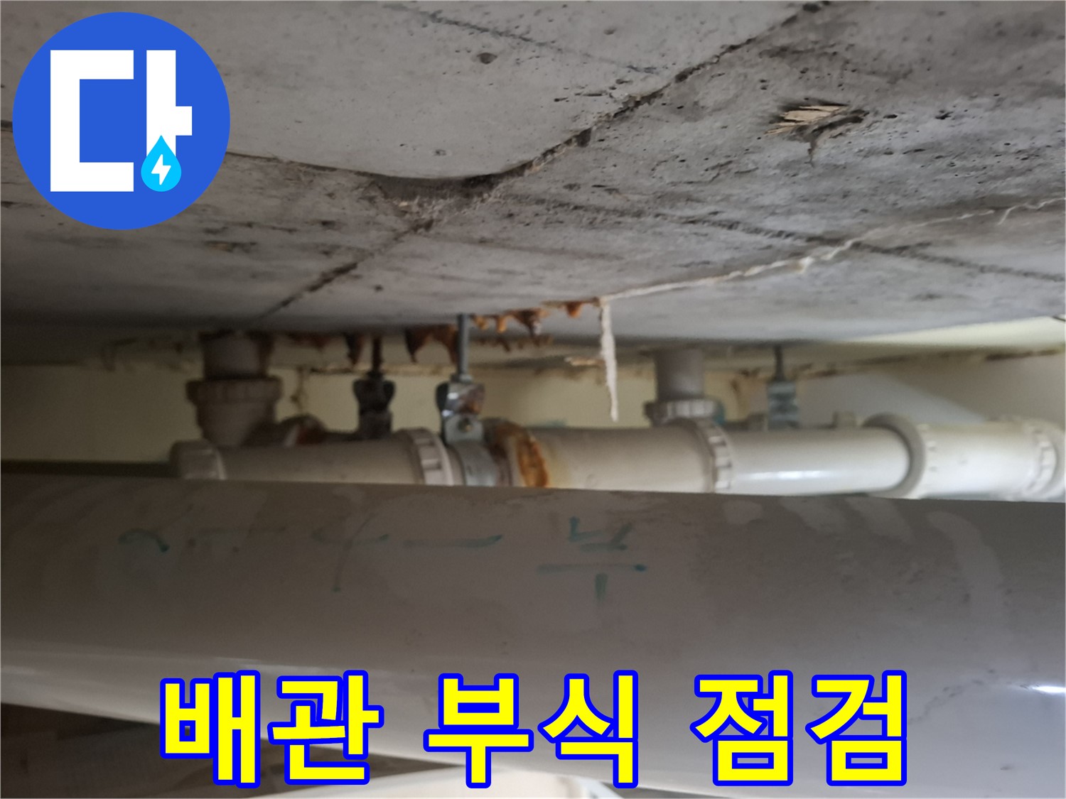 성남 분당 봇들마을2단지 아파트 - 천장 배관 누수 및 부식 상태 점검