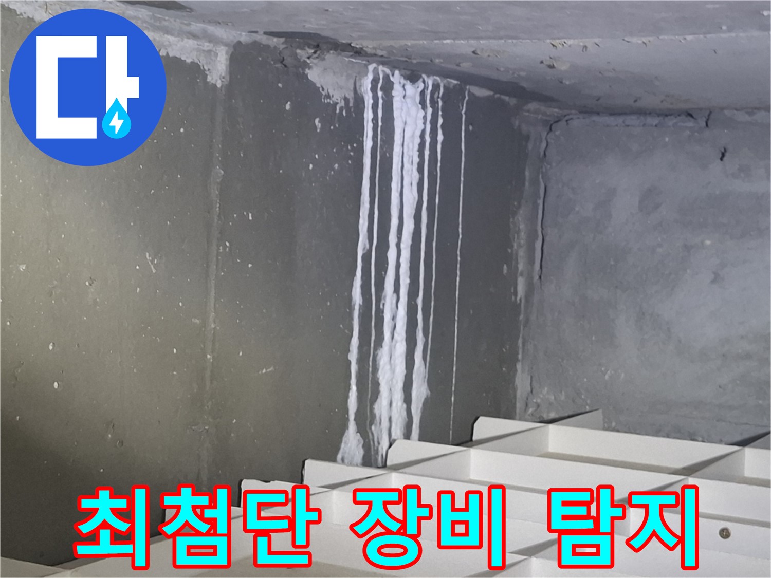 판교 봇들마을2단지 아파트 - 지하 석회 누수, 최첨단 장비로 정확하게 탐지!