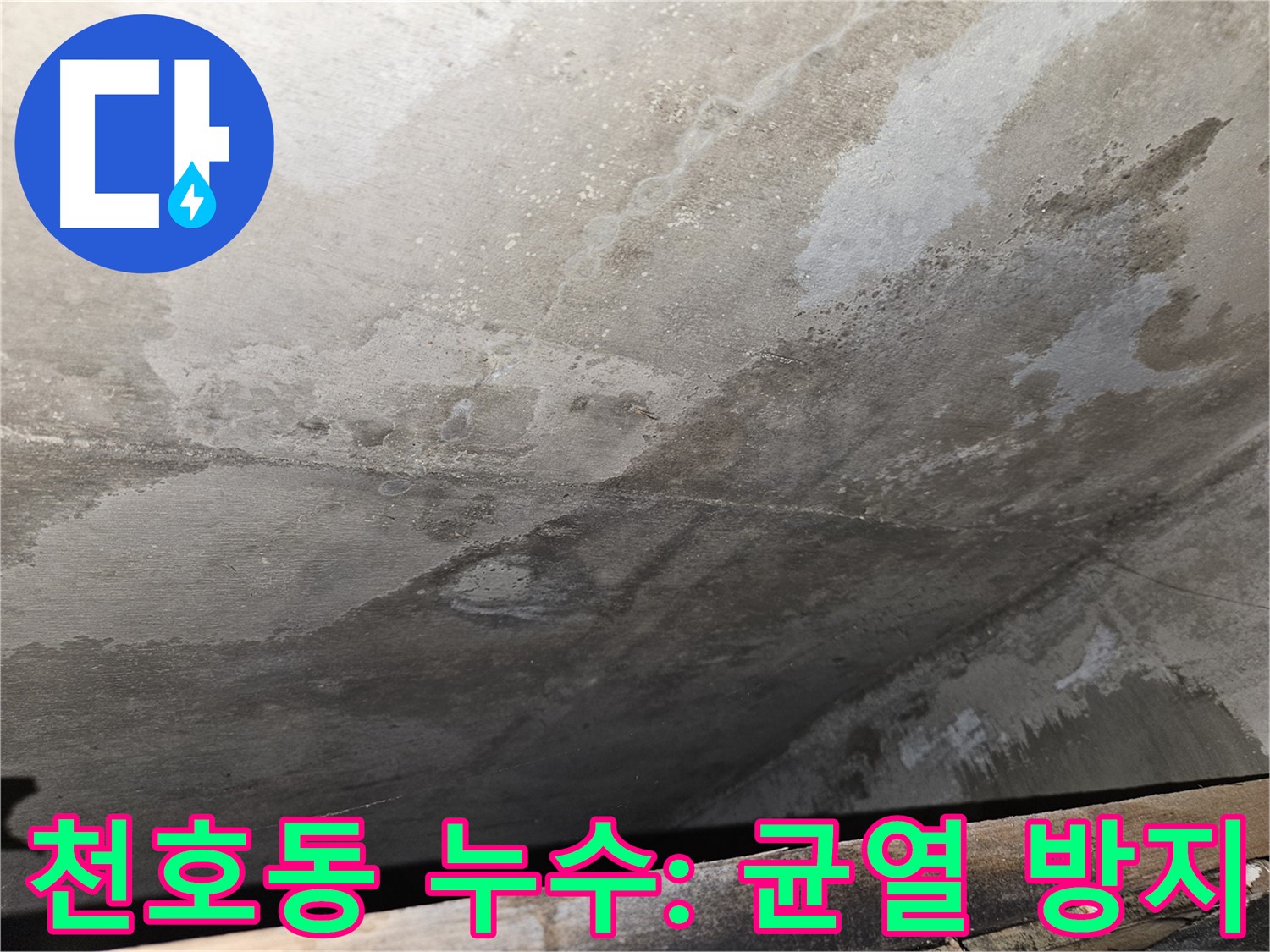 천호동 아파트 누수 - 콘크리트 균열 확대 방지가 중요