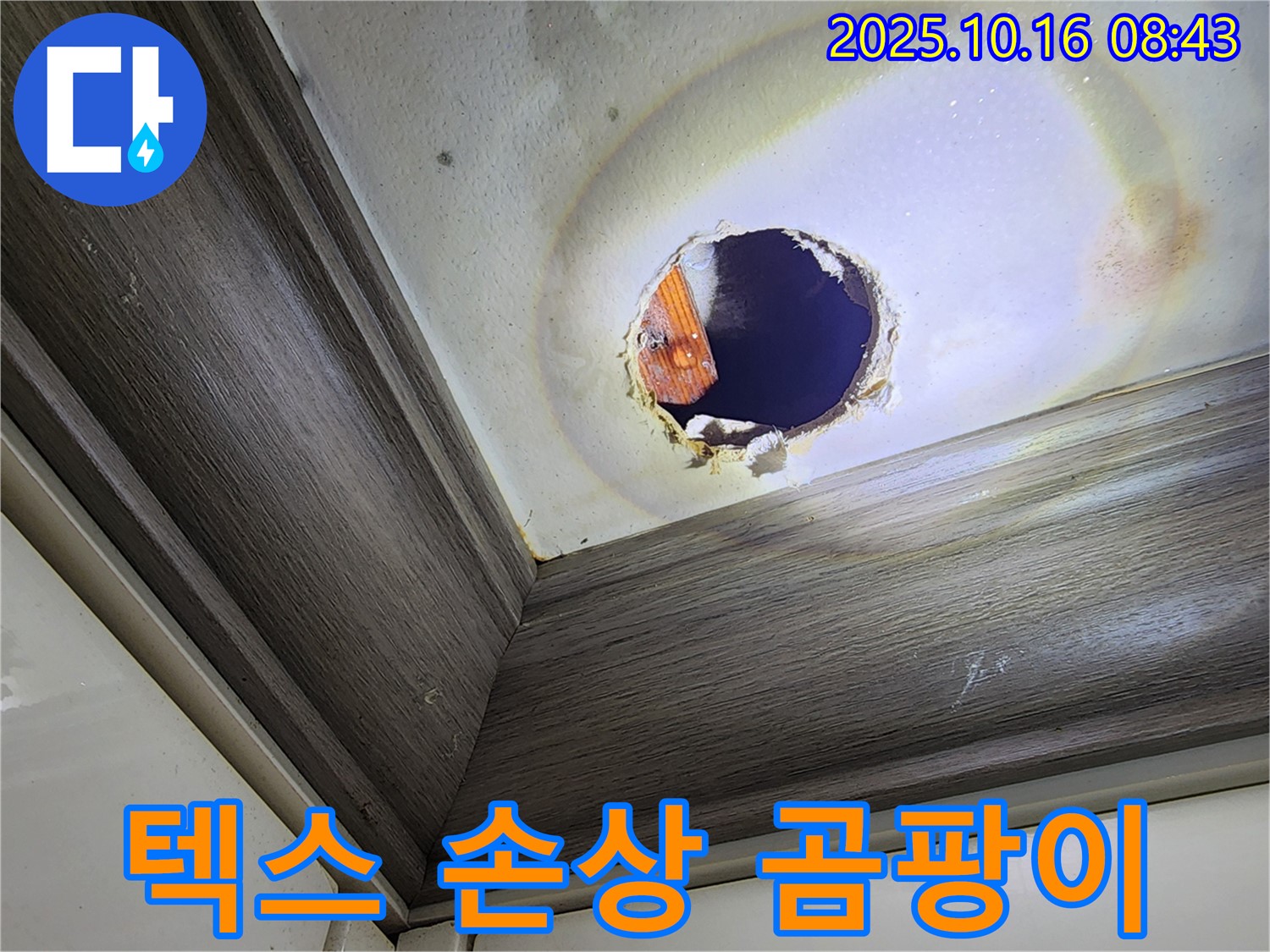 경신리 천장 누수 - 텍스 손상과 곰팡이 - 긴급 해결 필요