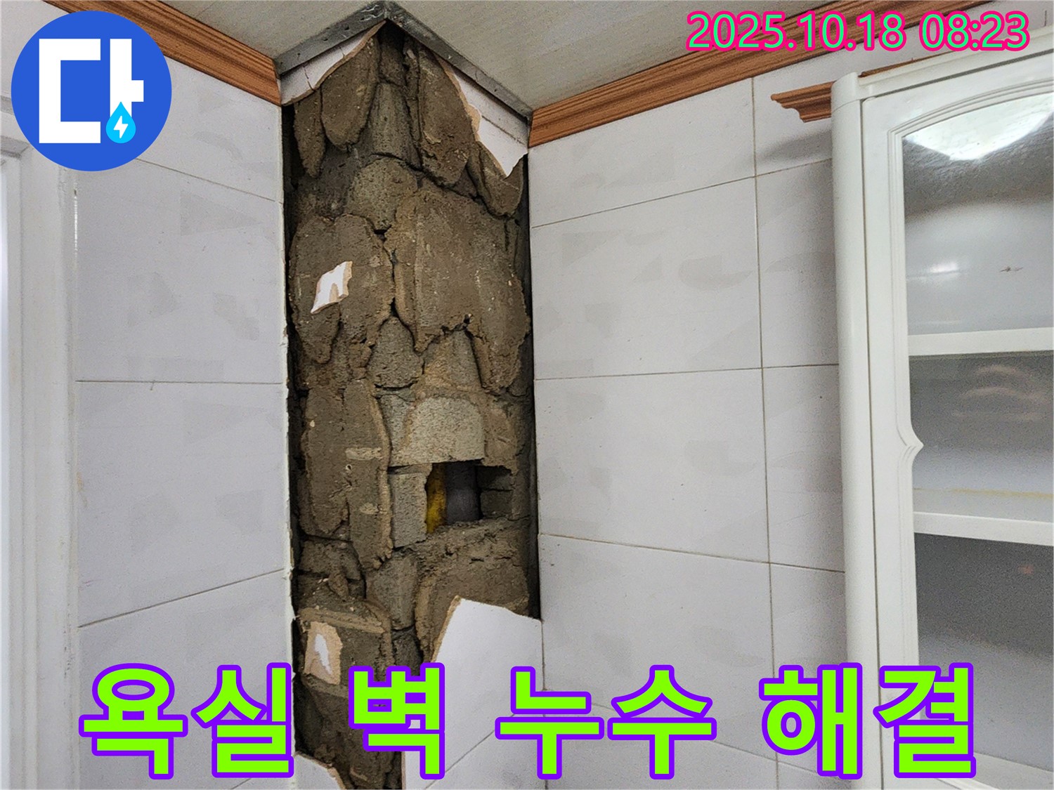 양주시 장흥면 울대리 욕실 벽 누수 해결 사례 - 누수 전문가의 완벽 시공