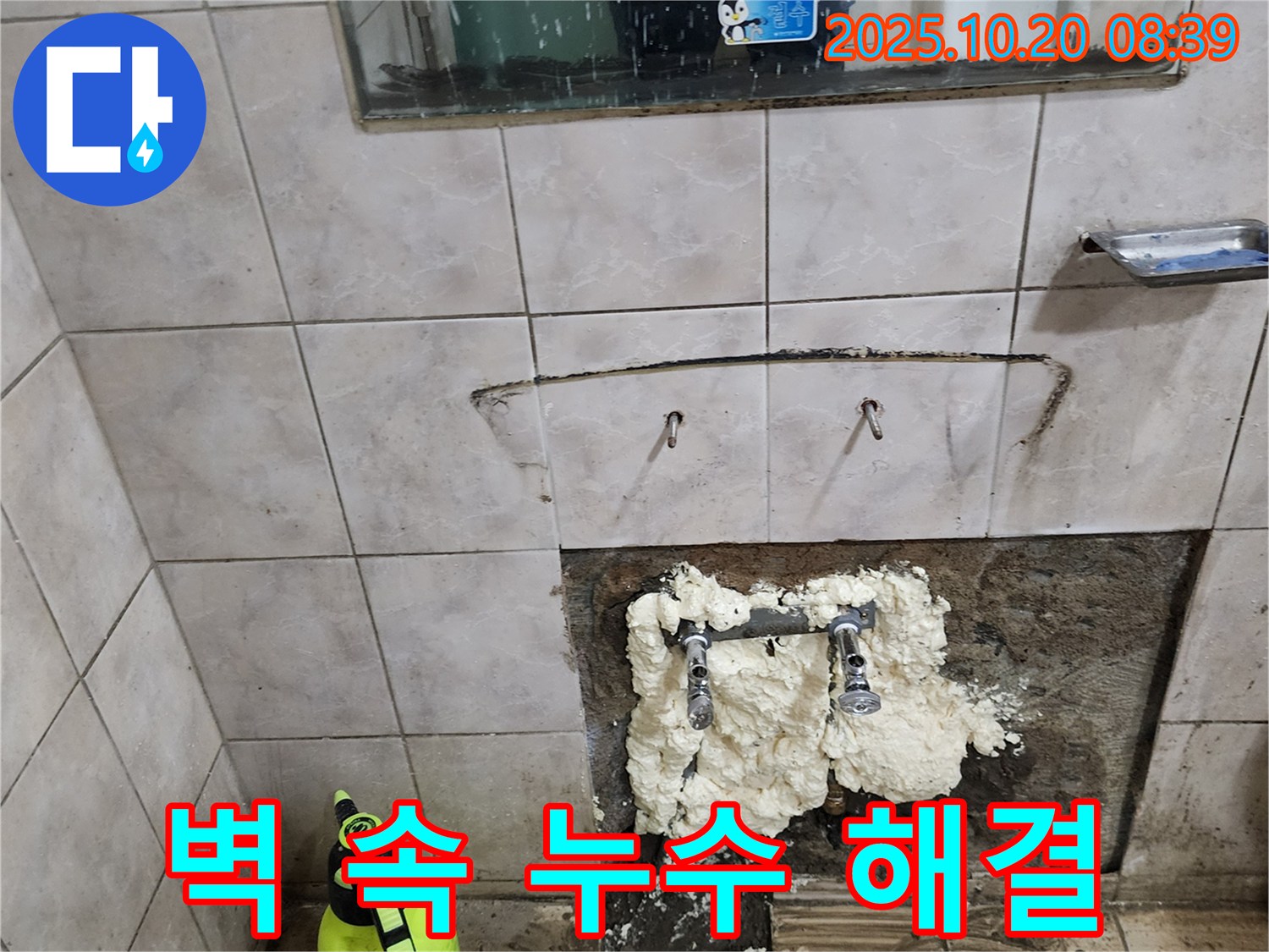 양주시 장흥면 석현리 욕실 벽 속 누수 - 전문 장비와 기술로 완벽하게 해결!