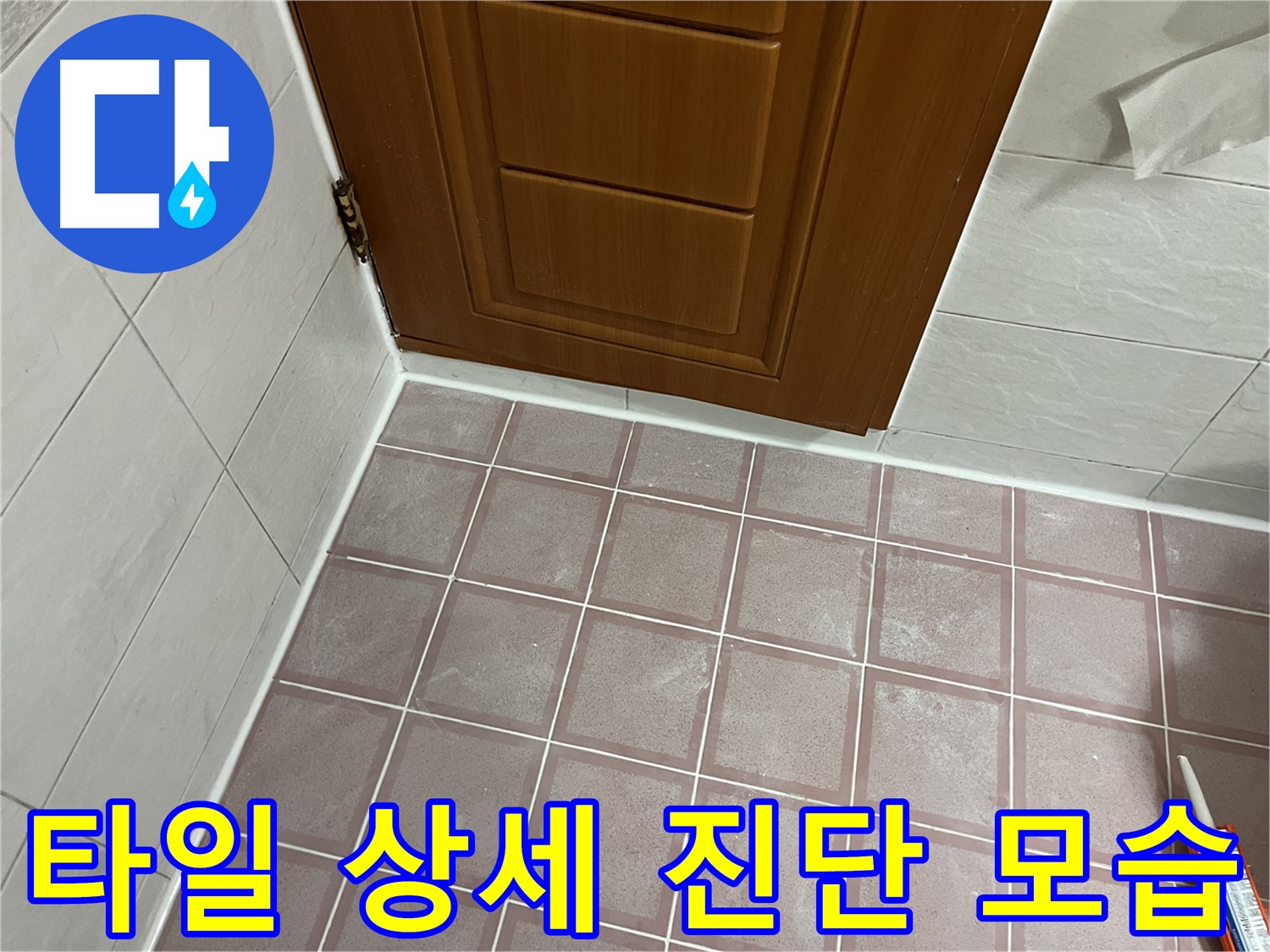 금천구 독산동 형제맨션빌 욕실 - 문 주변 타일 진단 및 점검 상세 과정