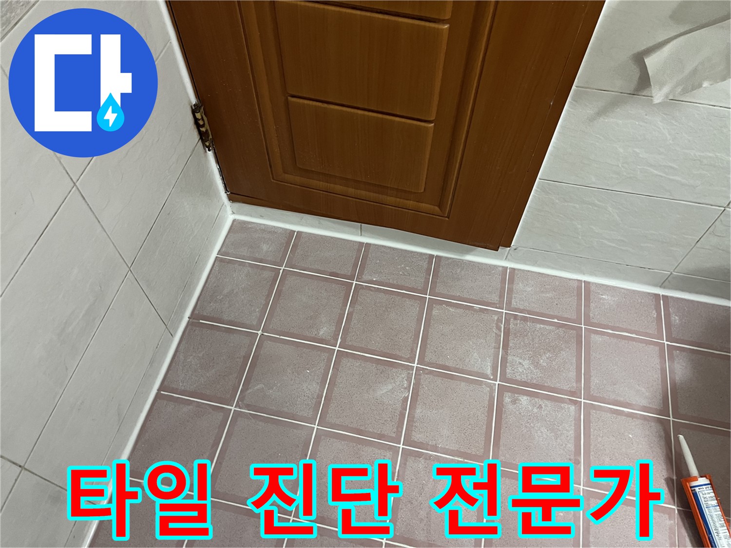 금천구 독산동 형제맨션빌 욕실 - 문 주변 타일 진단 전문가의 꼼꼼한 손길