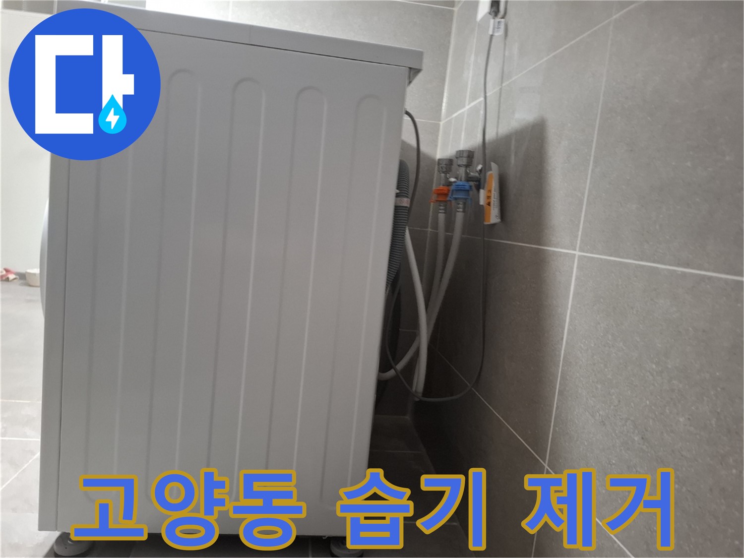 세탁기 주변 습기 제거, 곰팡이까지 청소 완료