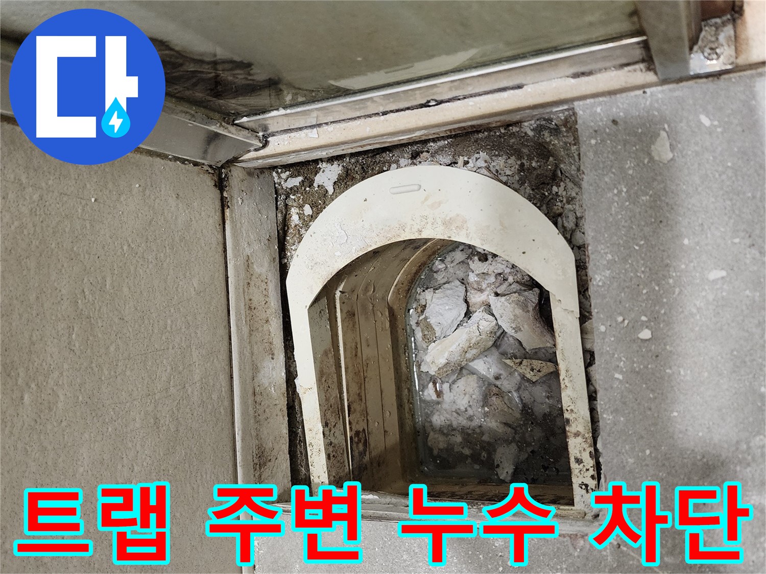 금호동 아파트 샤워실 누수 - 트랩 주변 누수 완벽하게 차단 완료