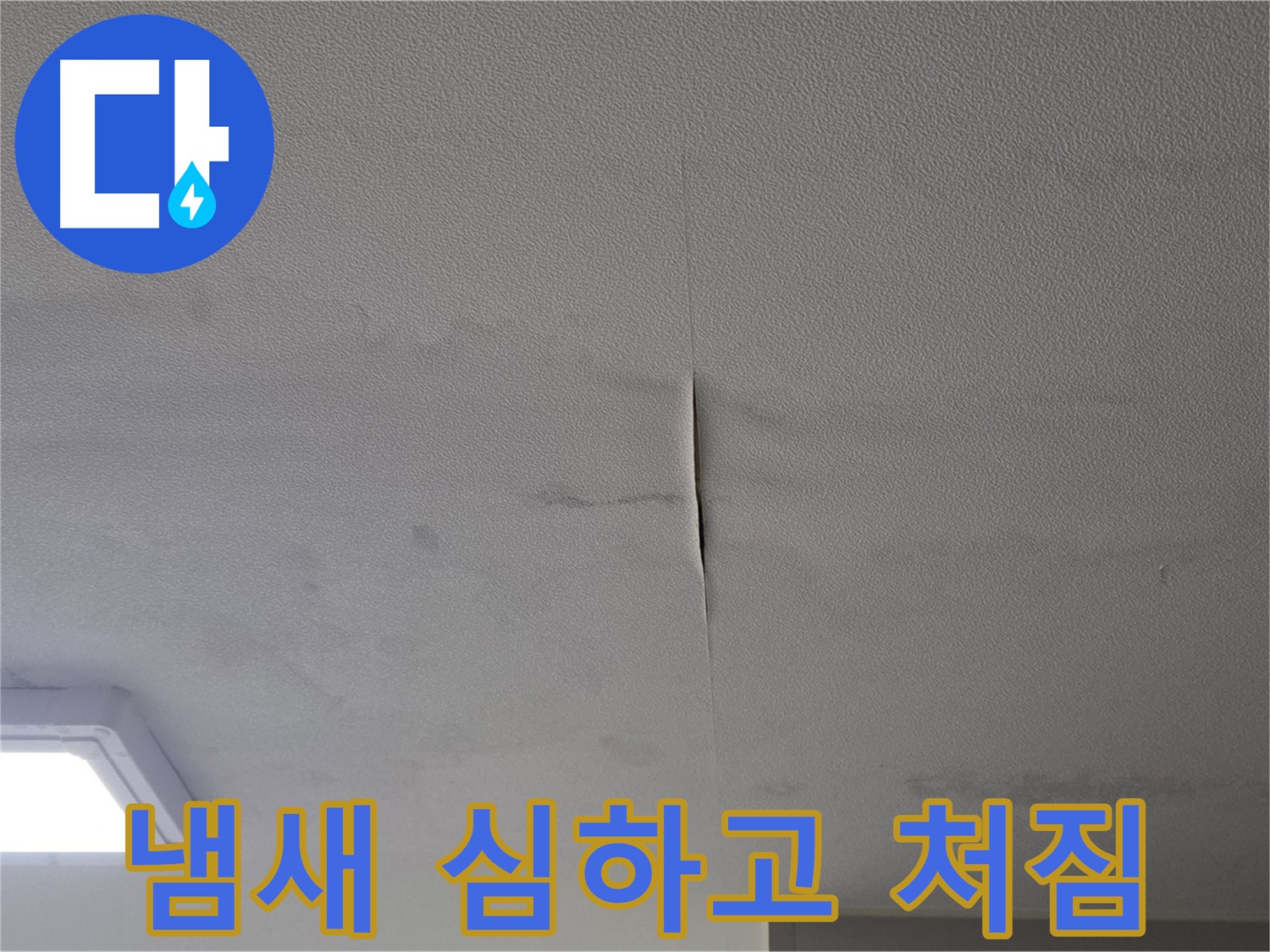 천장 누수 - 곰팡이 냄새 심하고 천장 내려앉음