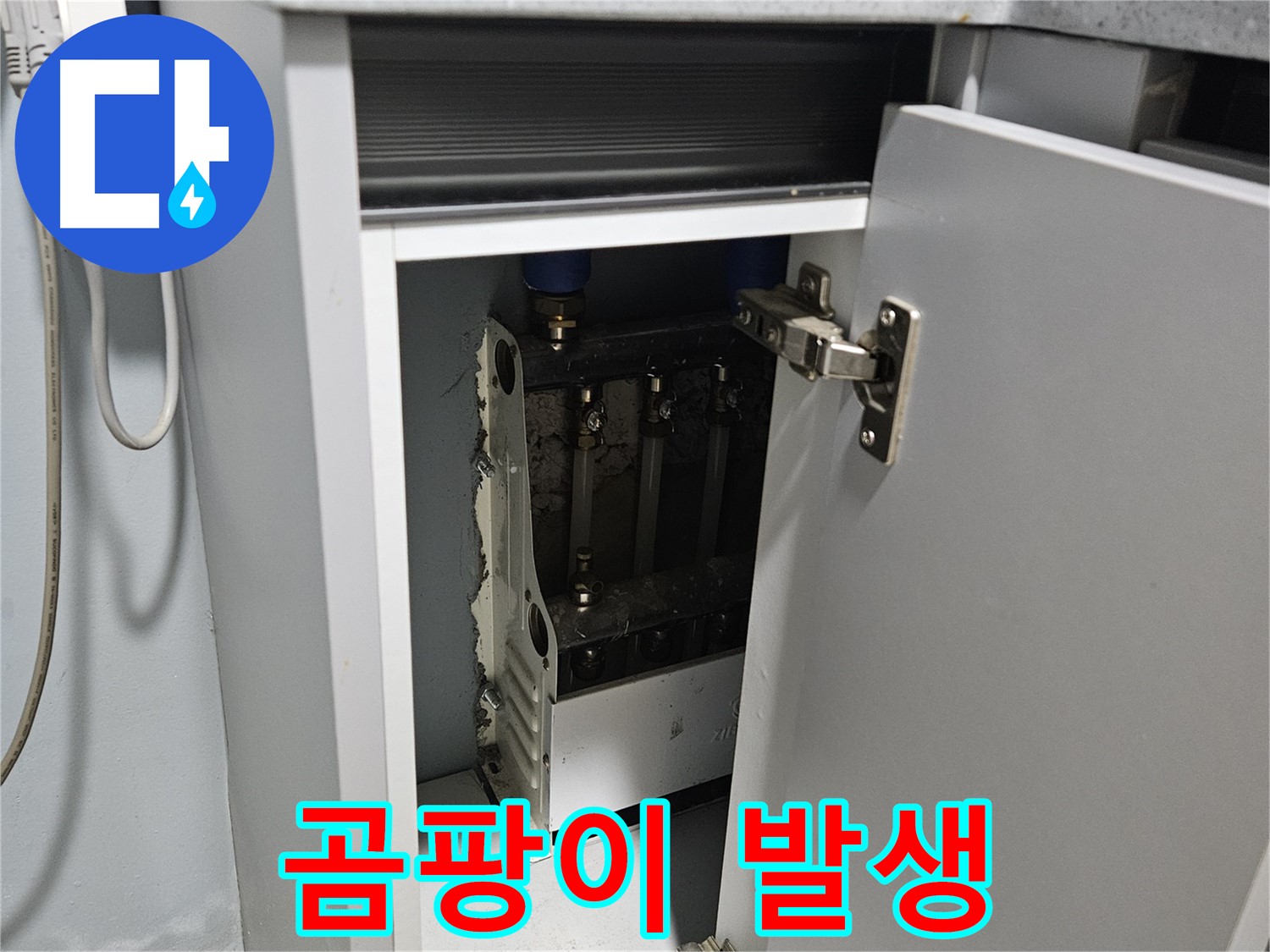양평 용문 싱크대 누수 - 정수기 누수 주변 곰팡이 발생
