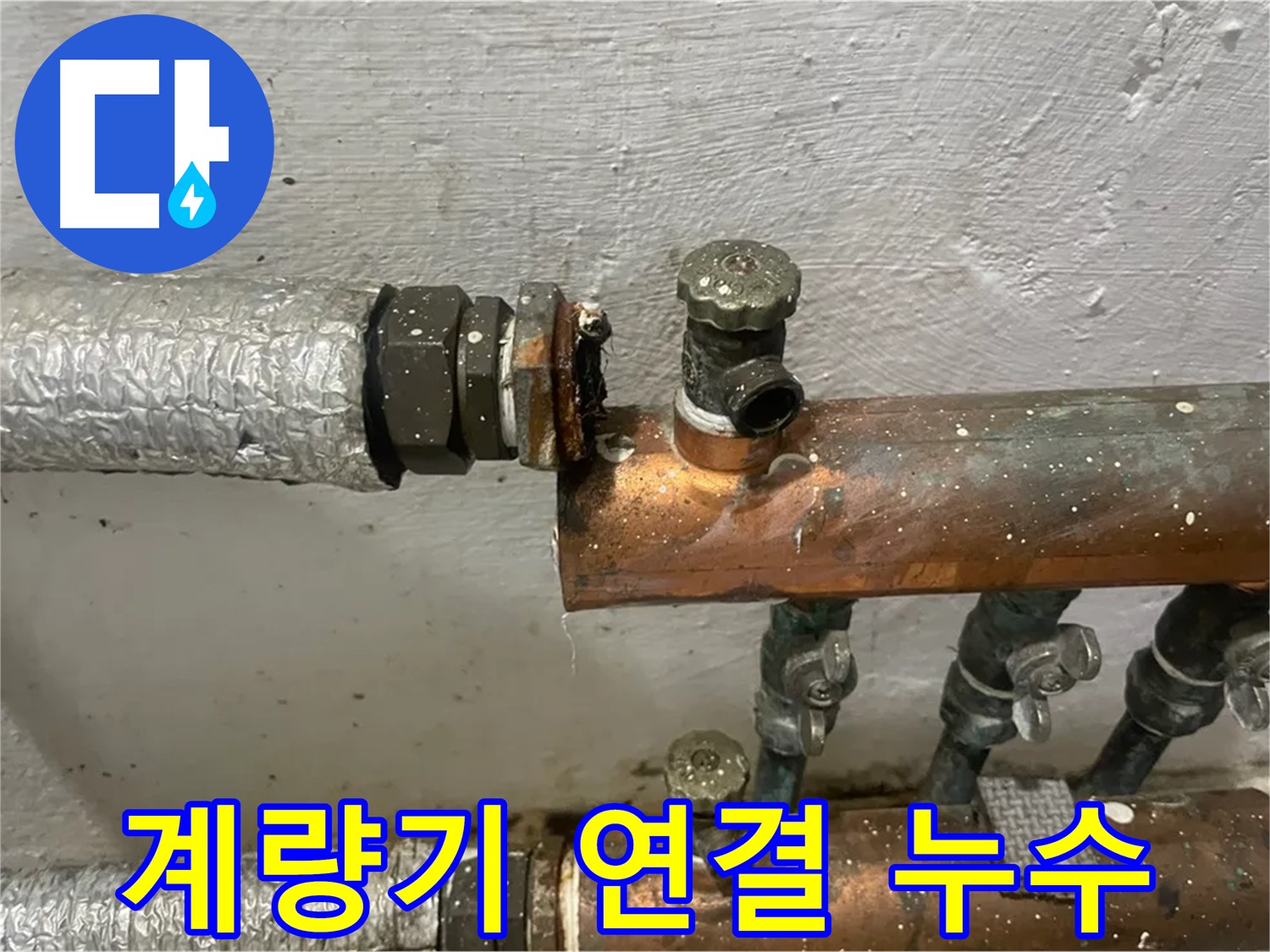 양천구 신월동 한일주택 누수 - 수도 계량기 연결부 누수