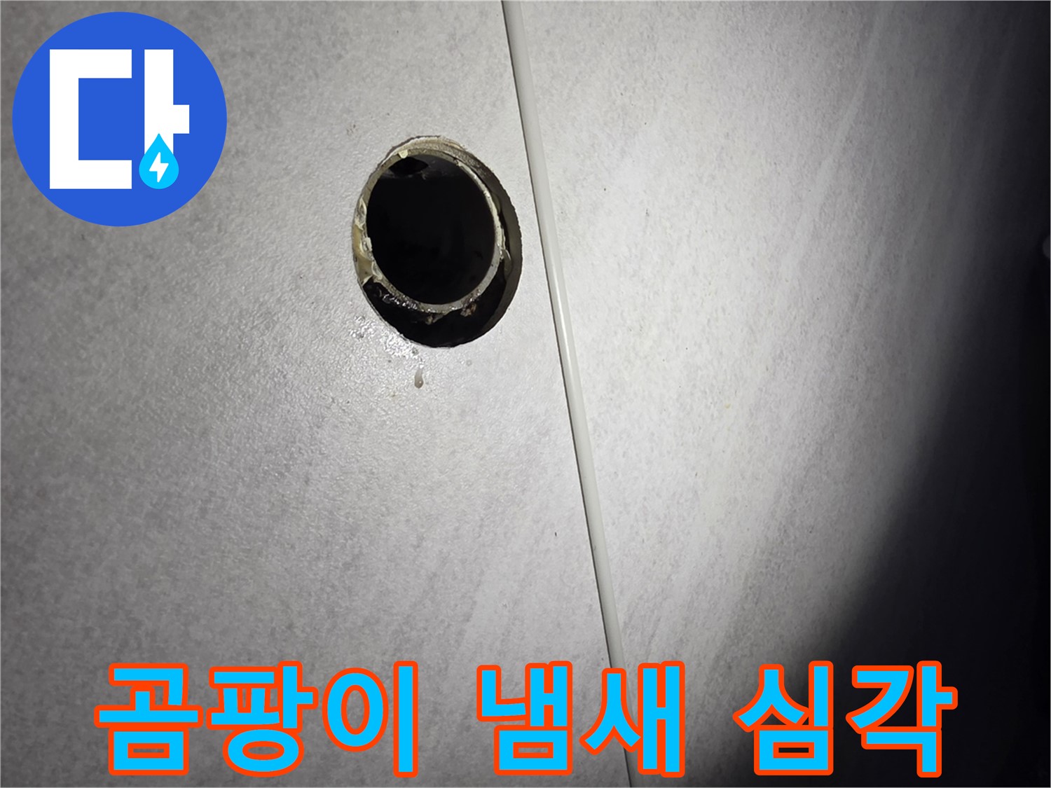 오류동 삼천리아파트 벽 하수구 - 곰팡이 냄새 심각