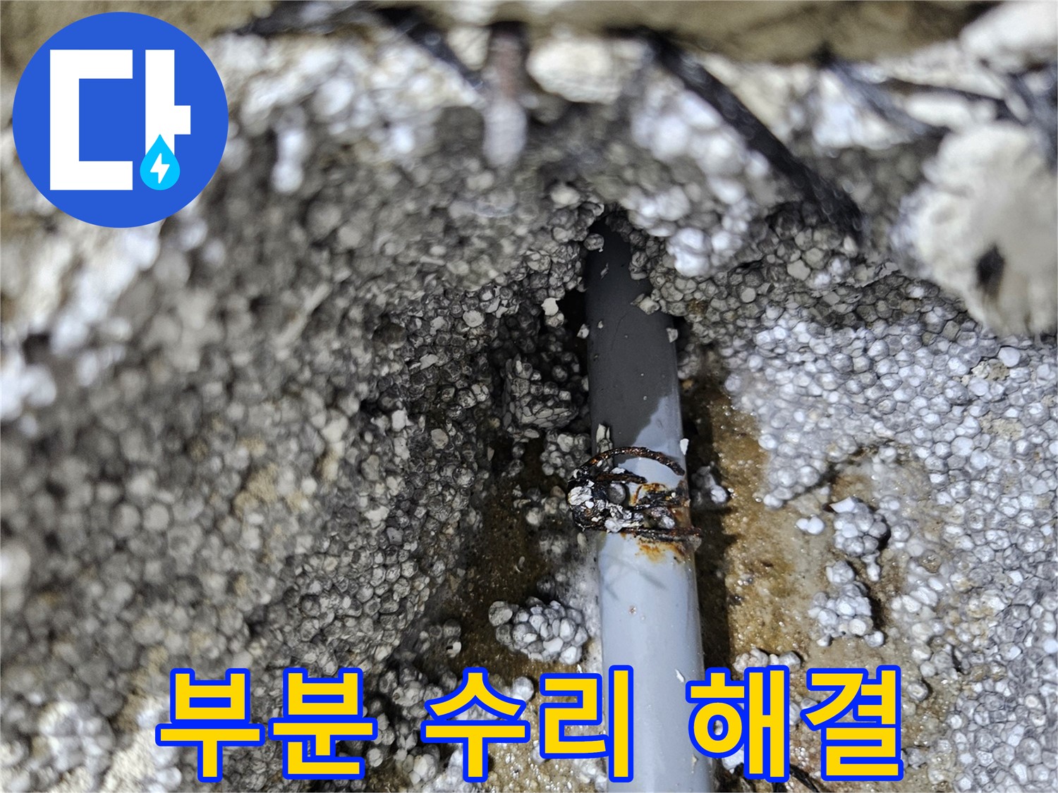이천시 아리역로 - 낡은 배관 누수, 신속하게 부분 수리 완료
