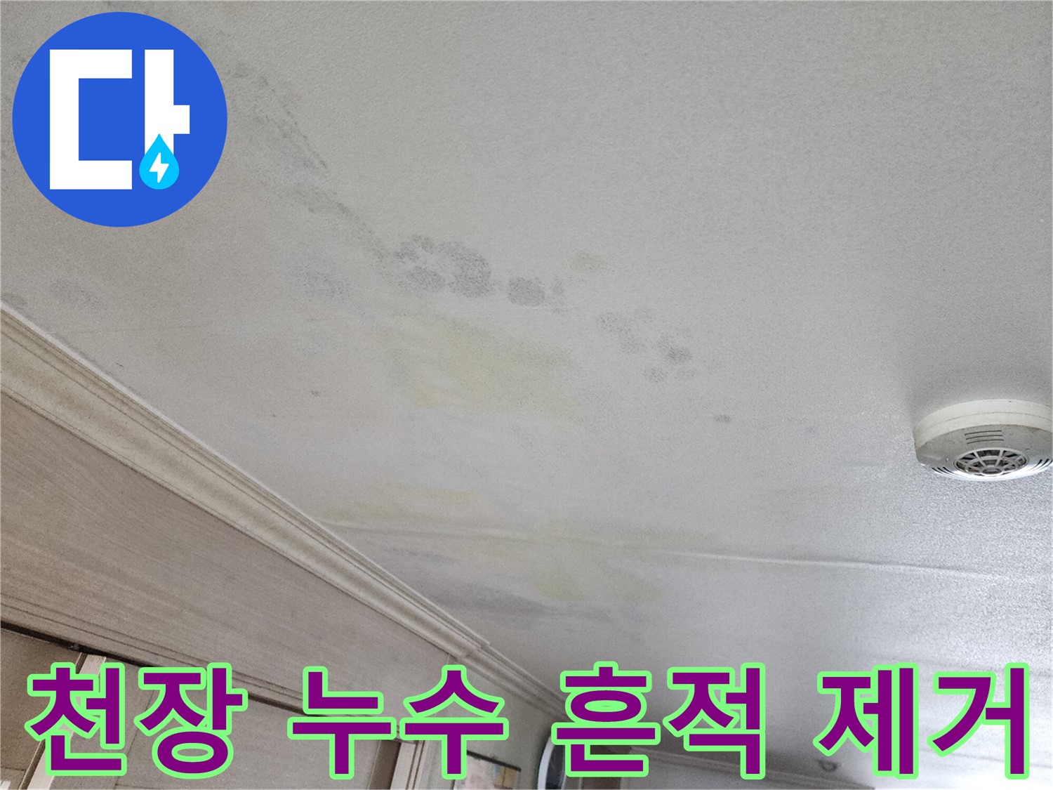 광명 철산동 아파트 두산위브 103동 천장 누수 흔적 제거 - 깨끗한 마무리