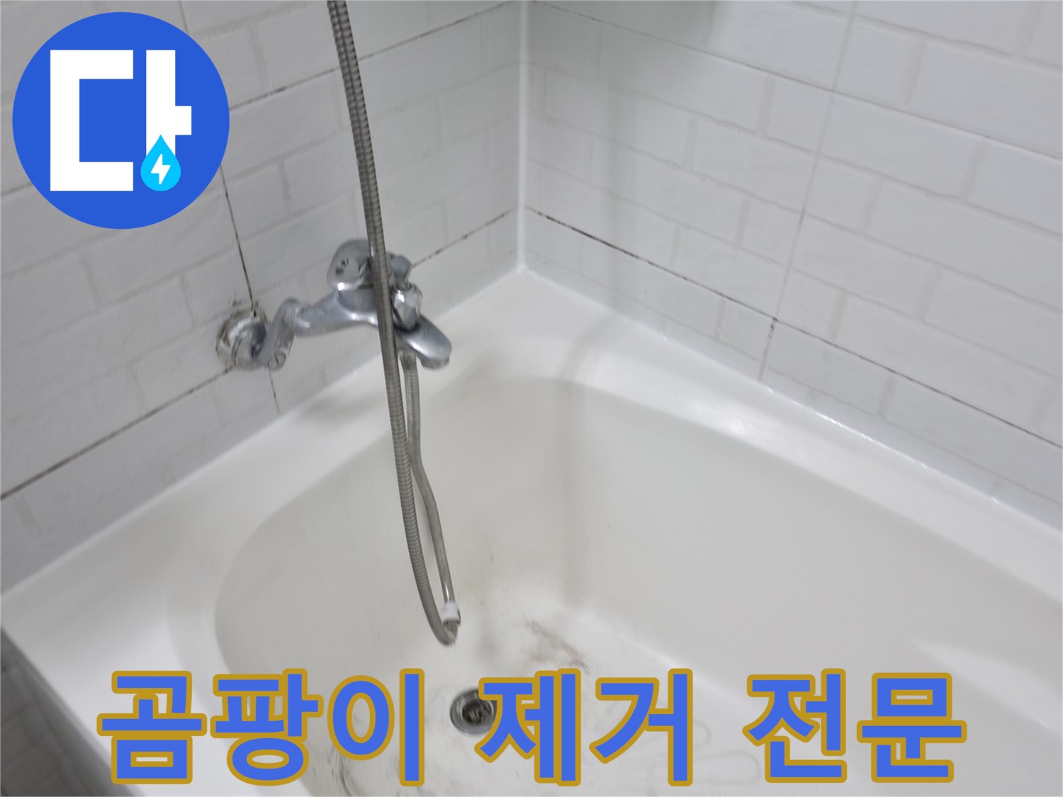 곰팡이 제거 전문 - 욕실 타일 틈새 완벽 청소
