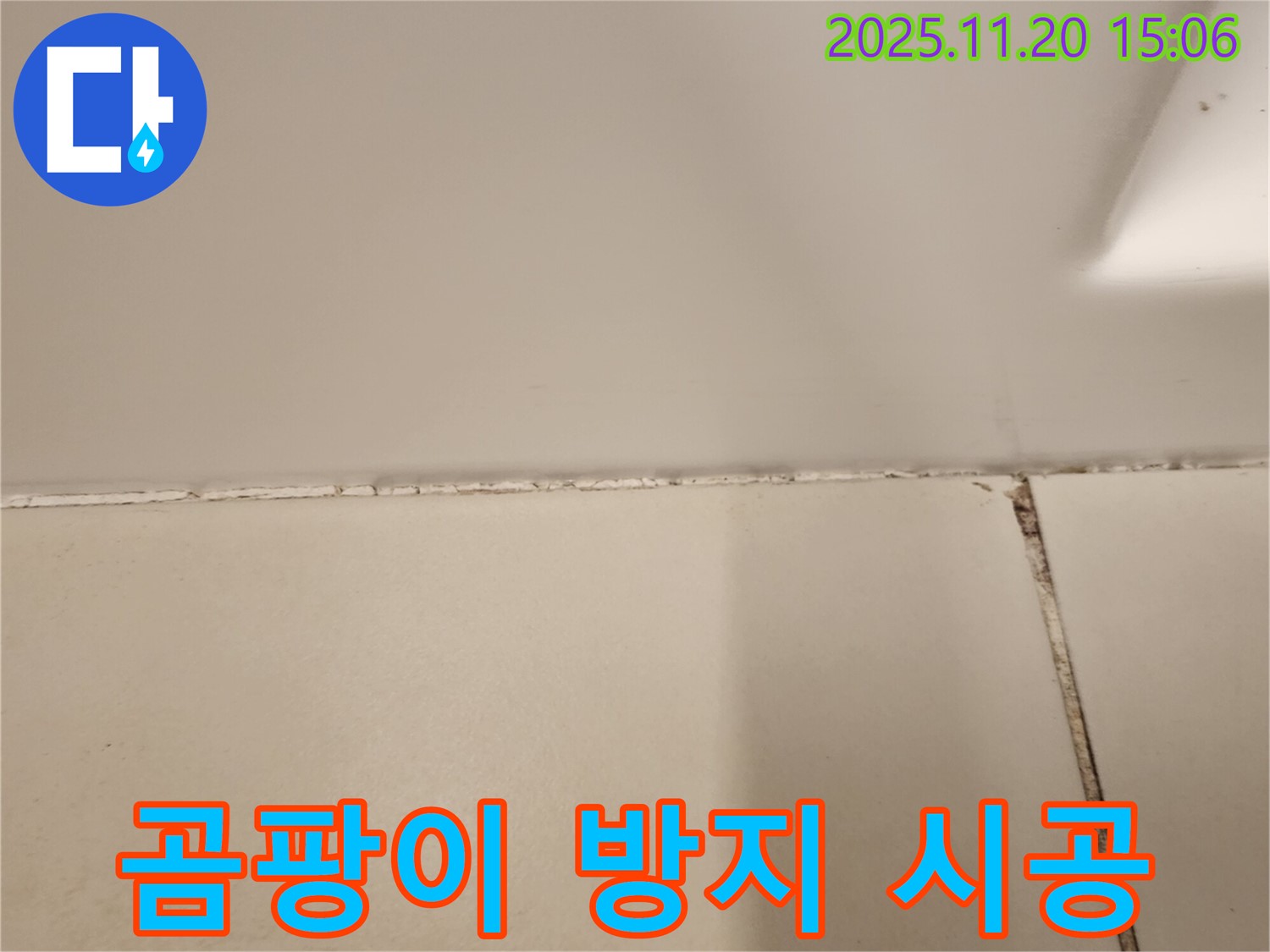 실리콘 곰팡이 제거 후 곰팡이 방지 실리콘 - 깨끗한 욕실 유지!