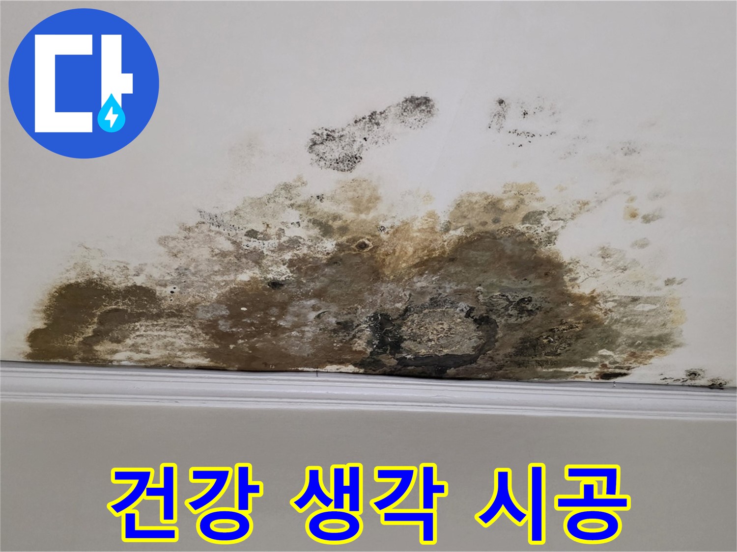 마포구 용강동 현대홈타운 아파트 - 곰팡이 천장 - 곰팡이 제거 후 건강까지 생각한 시공