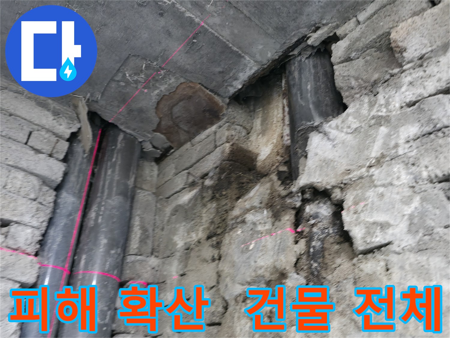 서초동 명달로4길 건물 누수 - 아랫층과 지하층까지 피해가 확산된 심각한 누수 상황입니다.