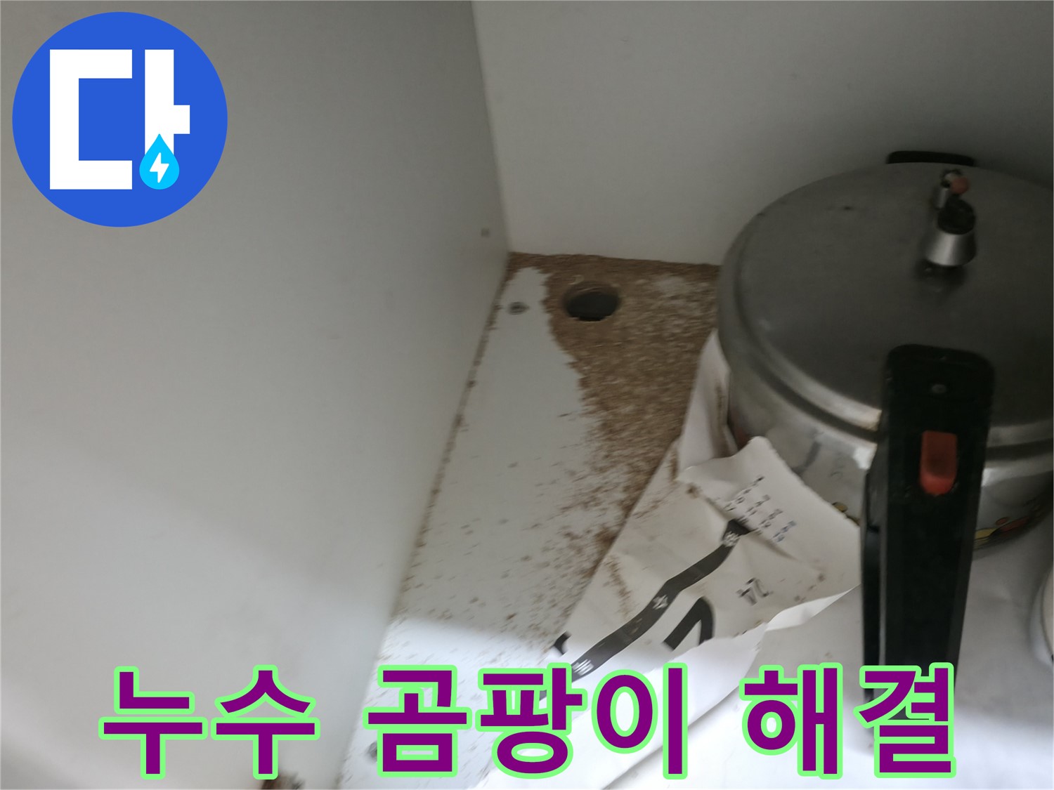 서초2동 싱크대 누수 - 누수 해결과 곰팡이 제거 동시 시공