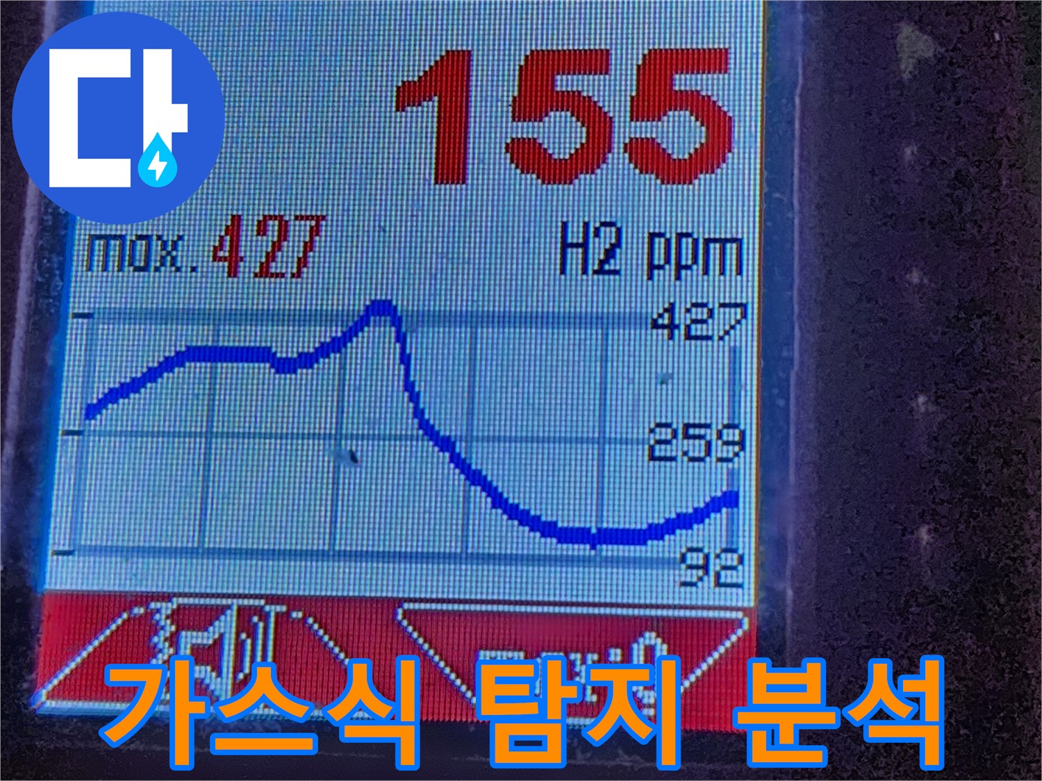 광진구 구의동 누수 - 가스식 탐지 장비로 누수 데이터 분석 중