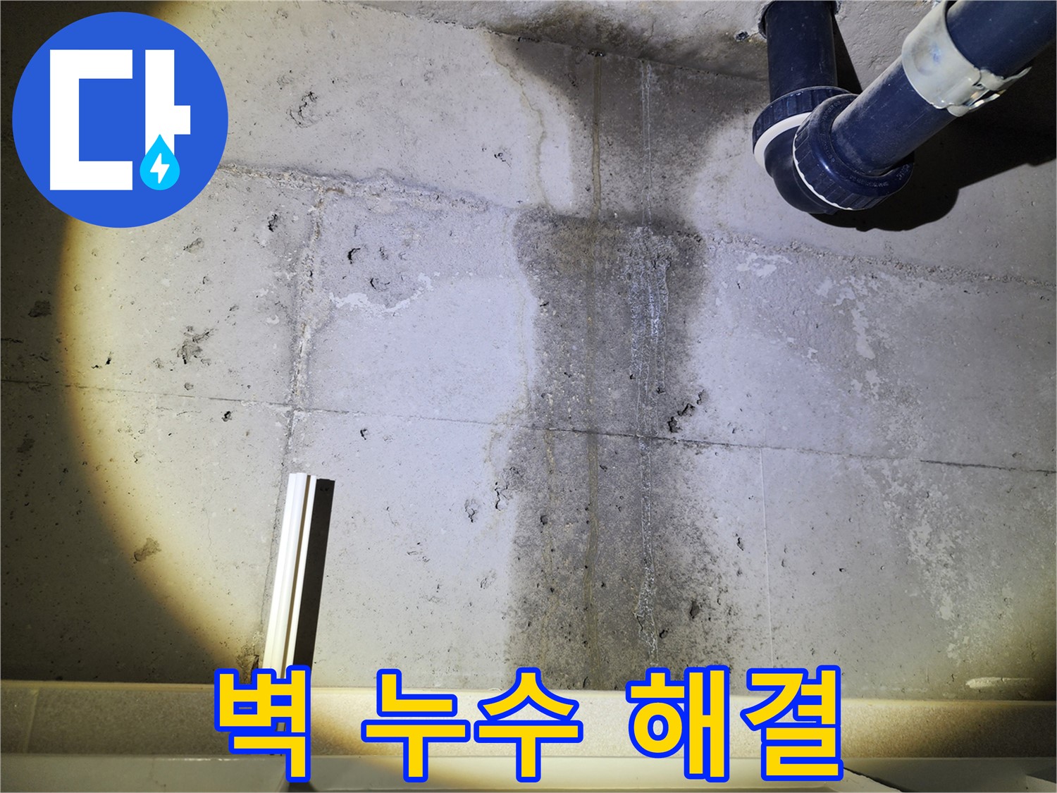 동두천 지행동 아파트 콘크리트 벽 누수 - 완벽한 누수 해결 및 재발 방지 약속