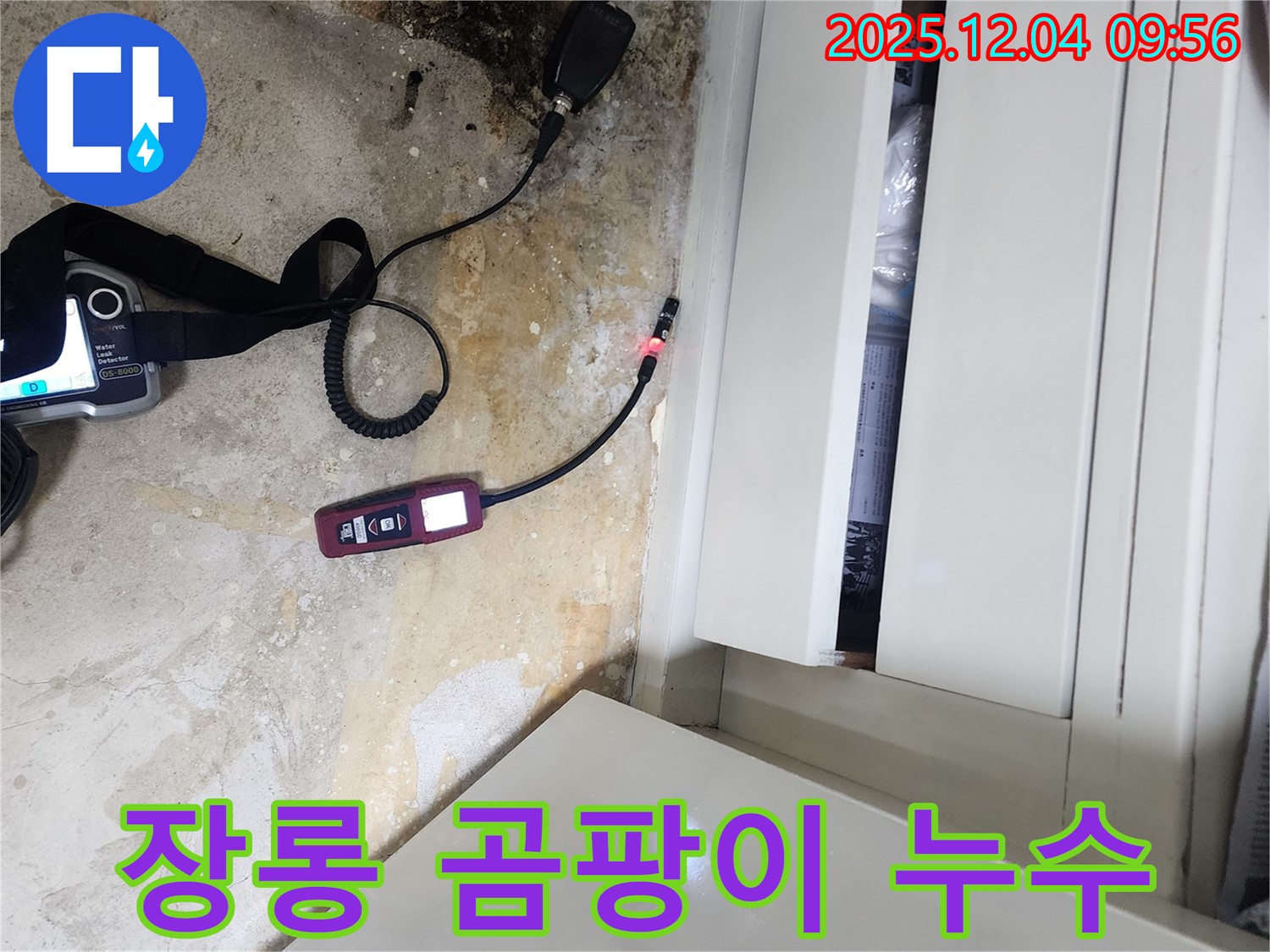 장롱 밑 곰팡이 - 누수탐지로 곰팡이 제거, 쾌적한 공간