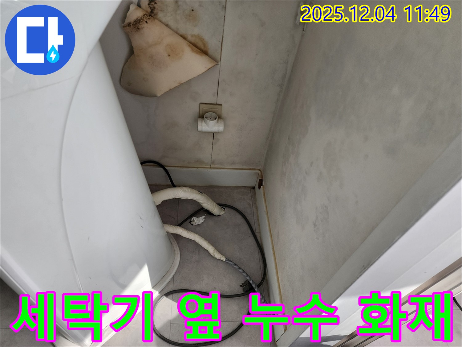 포천시 일동면 - 세탁기 옆 젖은 벽 - 콘센트 곰팡이 - 누전 화재 위험 - 긴급 점검 - 24시간 상담