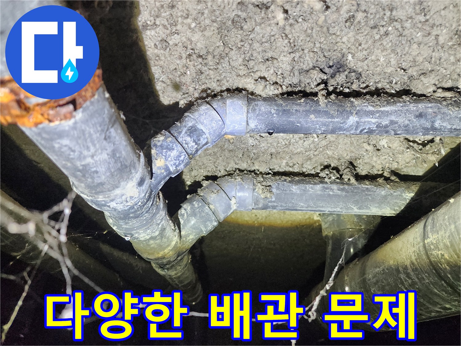 성북구 아남아파트 지하실 천장 누수-다양한 종류의 배관에서 발생한 문제