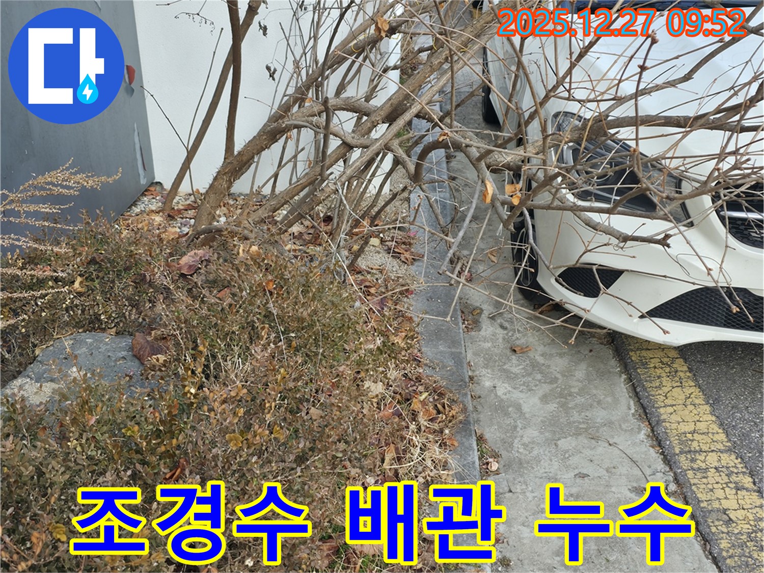 아파트 단지 조경수 관리용 배관 누수 - 정확한 누수 지점 파악으로 불필요한 공사를 줄이고 비용을 절감합니다.