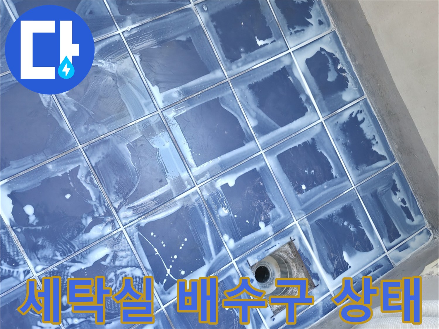 성동구 세탁실-배수구 주변 타일과 유가 상태 확인