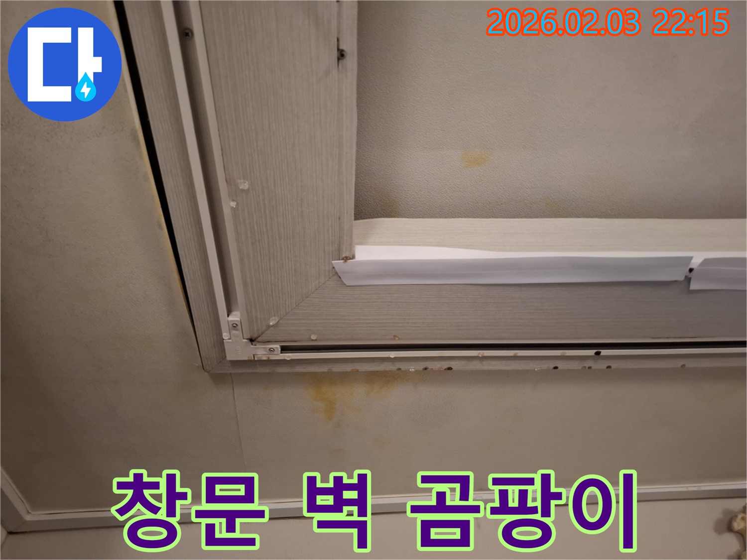 창문 주변 벽 곰팡이 제거 및 누수 방지 - 곰팡이 제거와 누수 방지를 동시에!