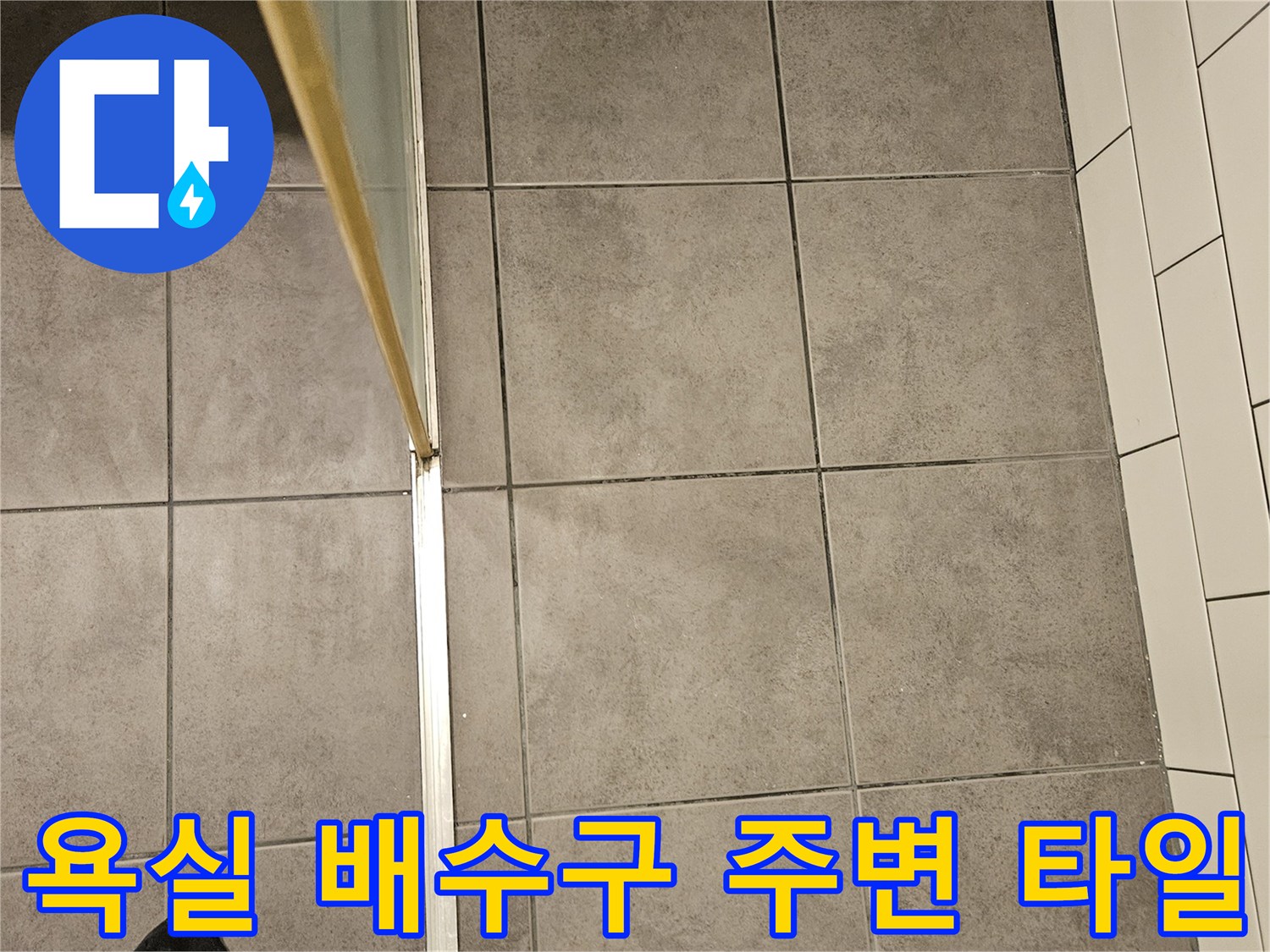 욕실-배수구 유가 탈거 후 노출된 하수 배관 부위