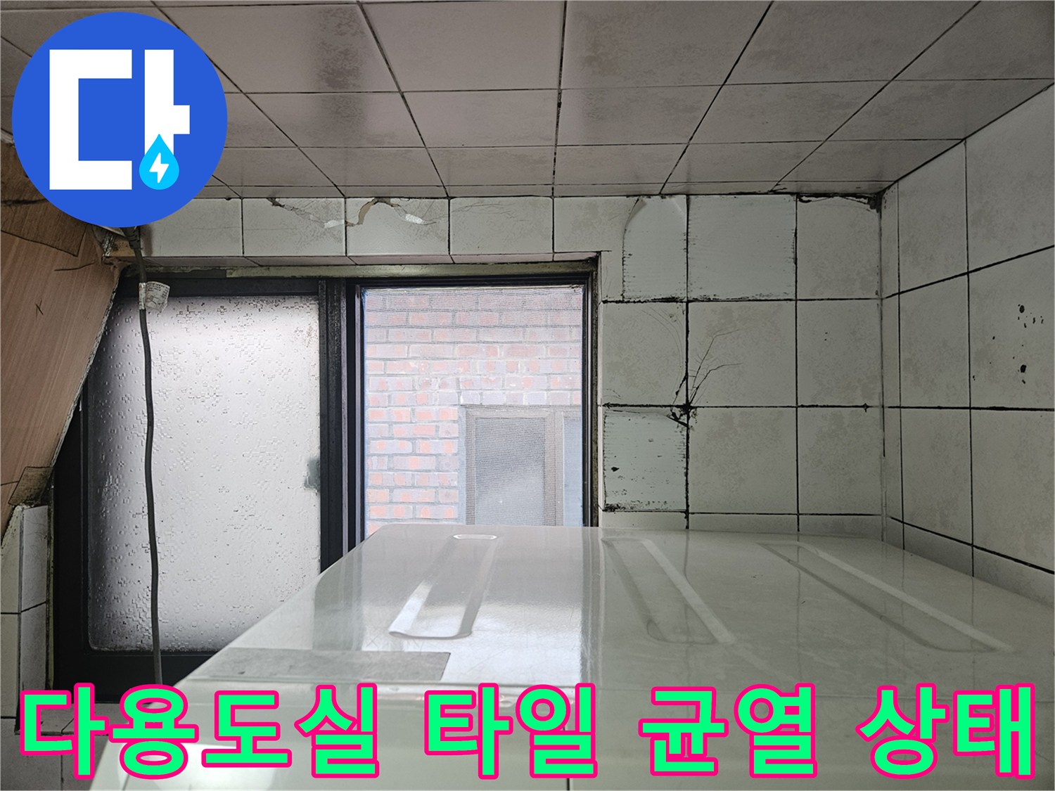 송파구 가락본\text{-}본동 다용도실 벽면 타일 크랙 및 창틀 주변 습기 현상