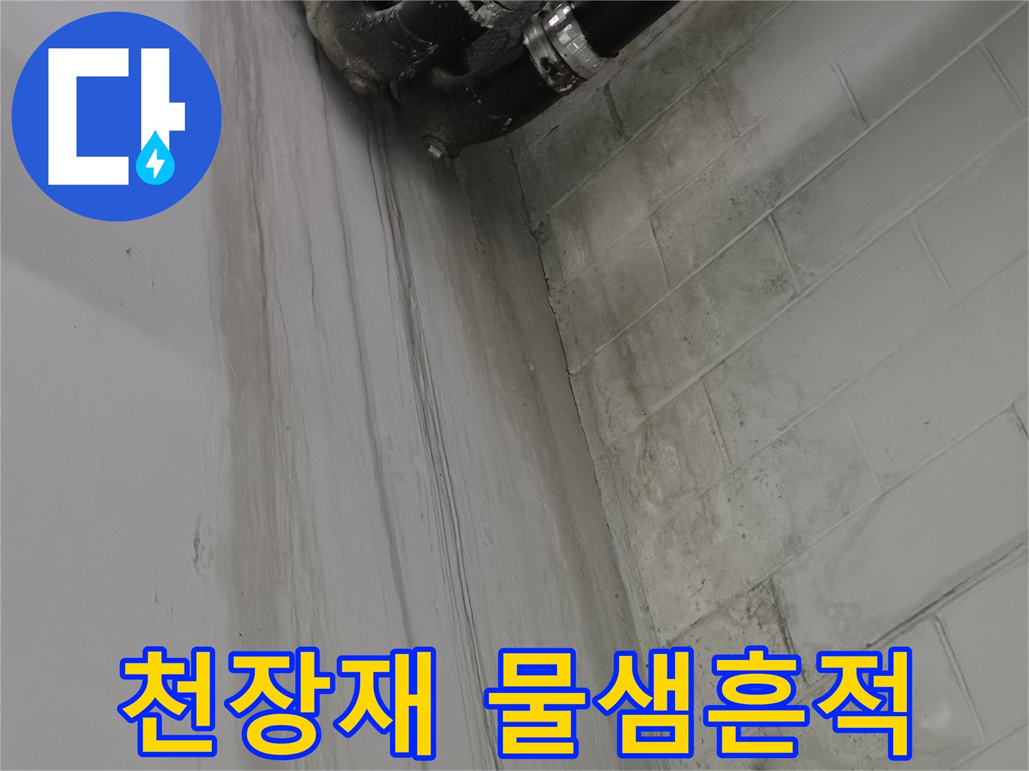 배관-주변-천장-패널의-누수-및-얼룩
