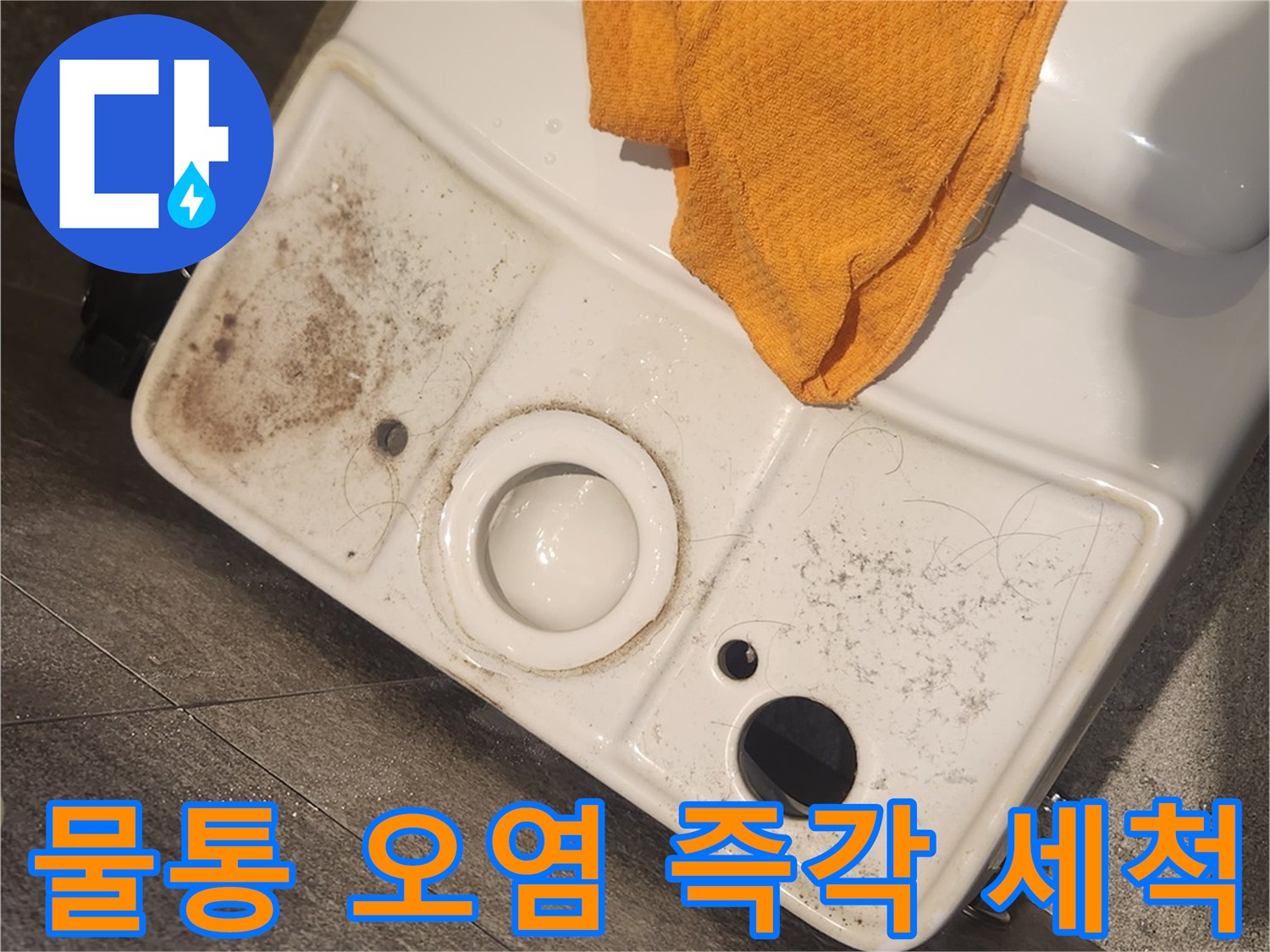 변기 물탱크-내부의-심각한-오염 상태를-확인하고-즉각적인-세척과-조치를-준비하는-모습