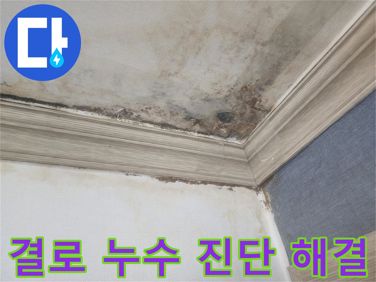 평택 아파트 천장에 곰팡이와-물자국이 발생하여-결로인지 누수인지 정확한 진단 후-문제 해결을 진행합니다.