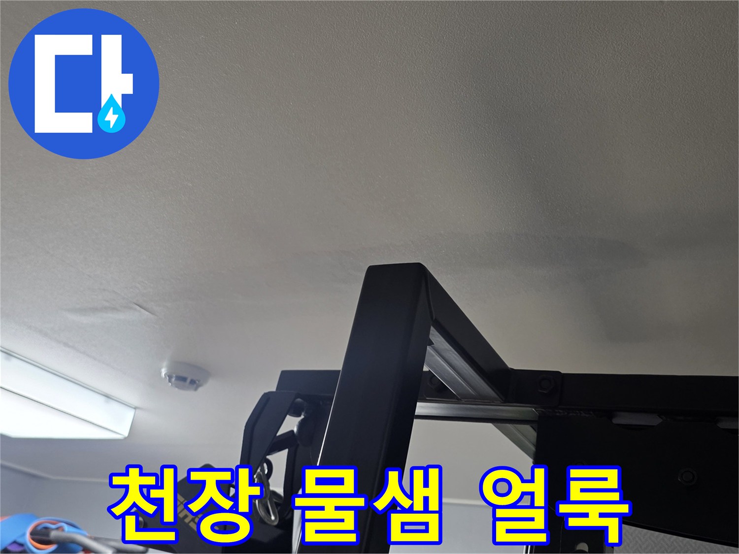 일산서구 아파트 거실 천장 벽지 얼룩 및 변색 상태