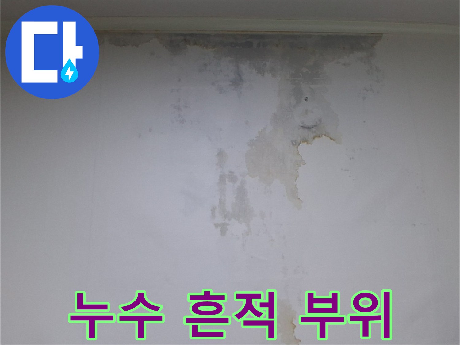시흥 진말동-천장 벽지 젖음 및 오염 상태