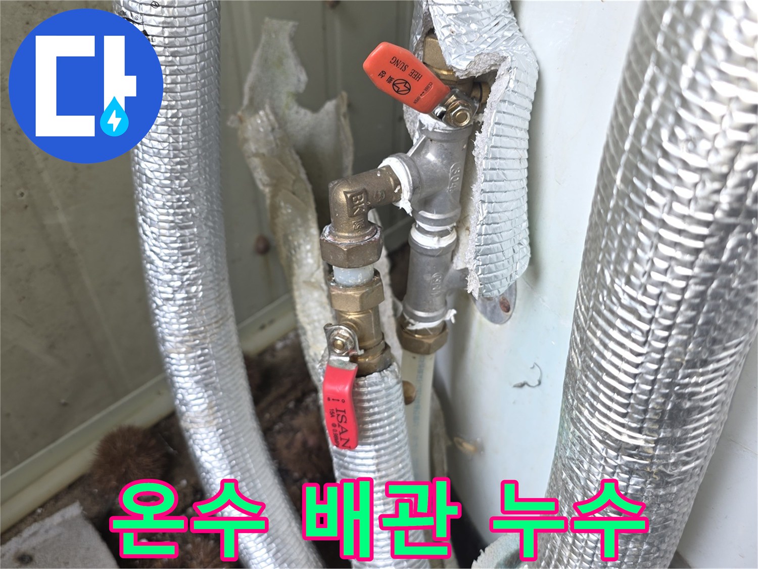 이천-모가면-주택의-온수-배관에서-발생한-누수-지점을-정확하게-진단하고-신속하게-보수하기-위해-점검하는-사진입니다.