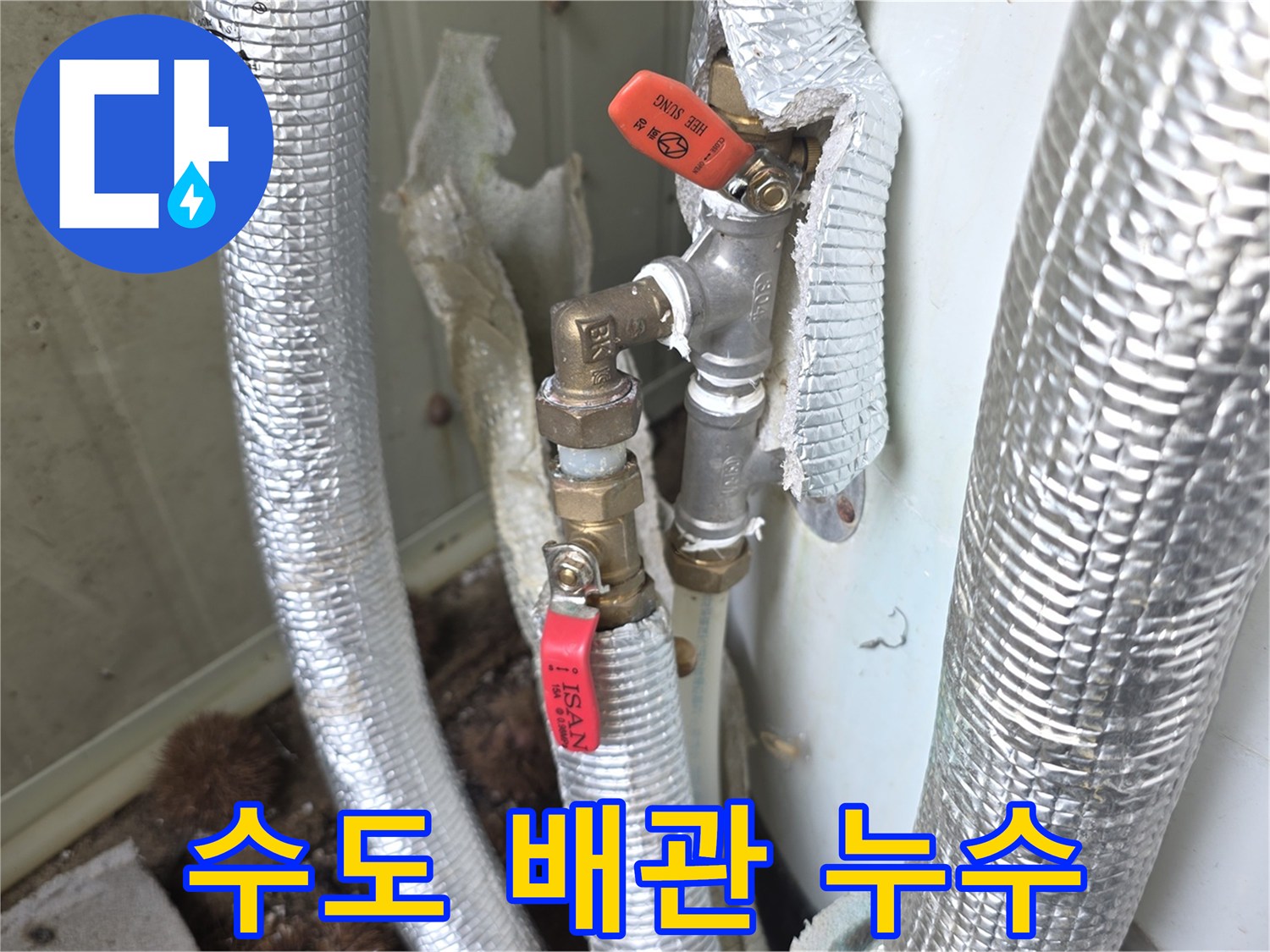 이천시-모가면-주택의-수도-배관에서-발생한-누수-원인을-정확하게-파악하고-신속하게-해결하기-위해-점검하는-사진입니다.