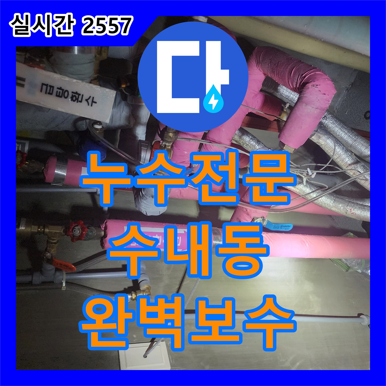 누수탐지전문업체가 수내동에 갑작스러운 누수, 전문적인 기술로 완벽하게 해결해 드린 현장