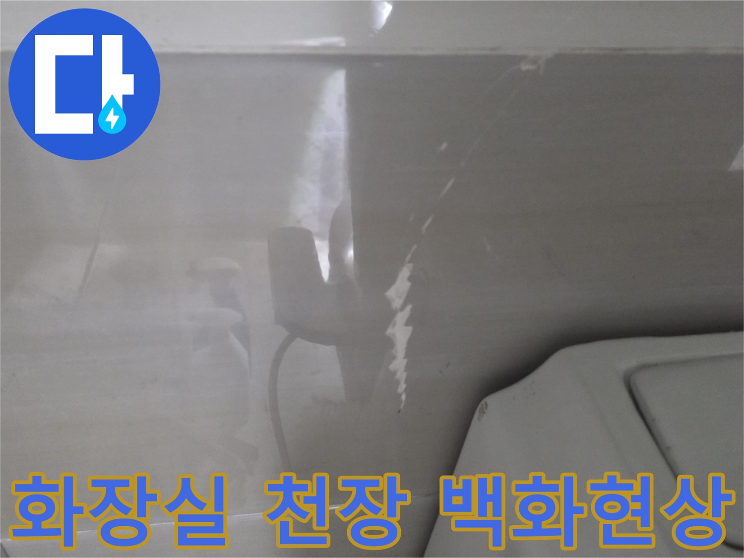 덕양구 화장실 천장 슬라브에 하얗게 맺힌 석회물 현상