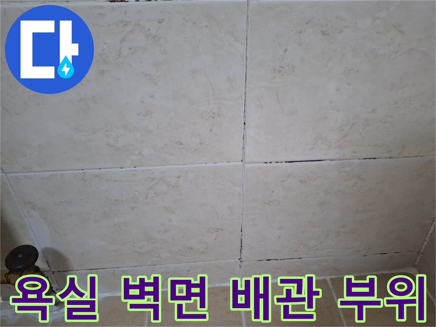 타일 틈새와 수도 연결 장치 주변의 상태 점검