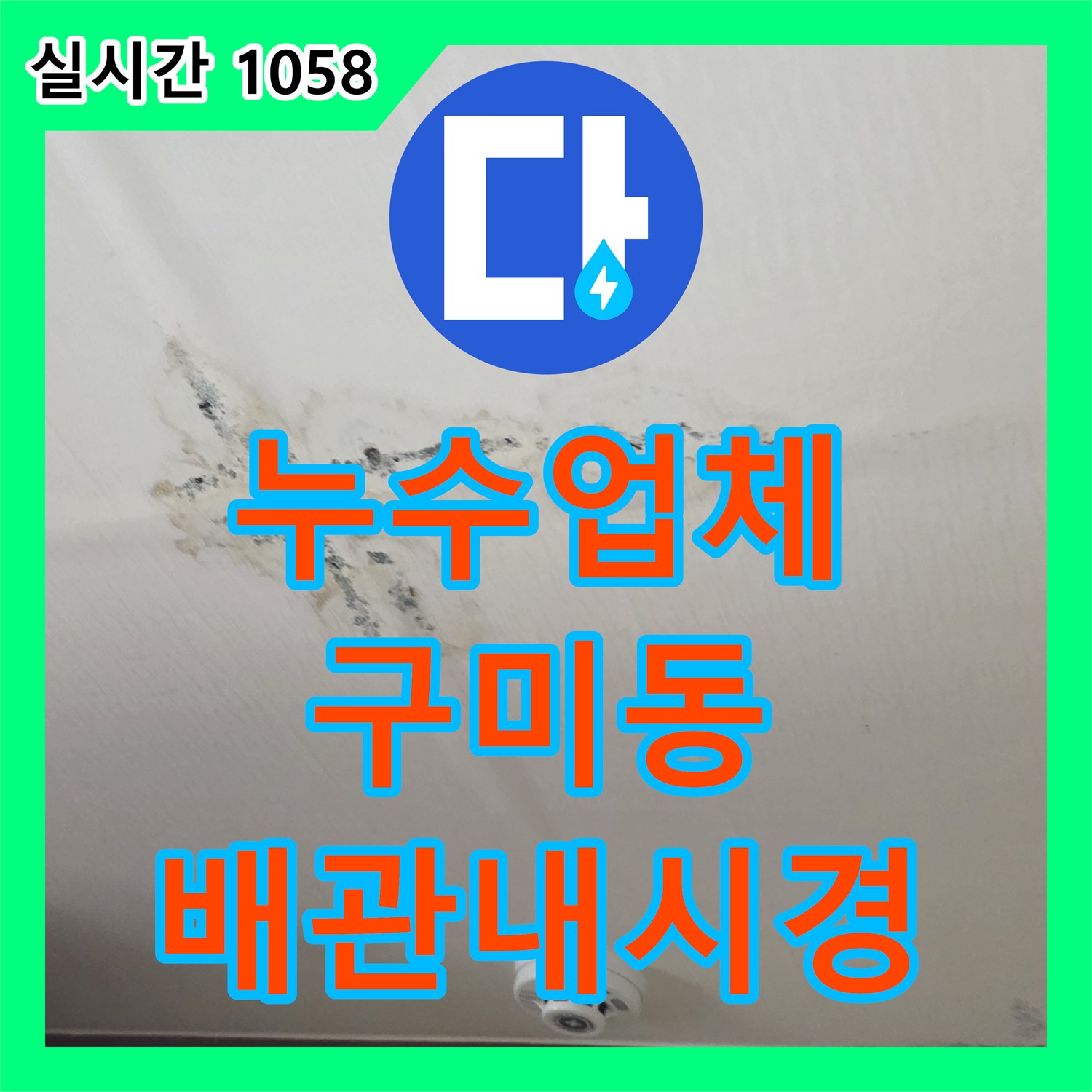 누수업체 원룸 건물 상하층 배관 누수 경로를 내시경으로 직접 확인한 경기 성남시 분당구 구미동 현장